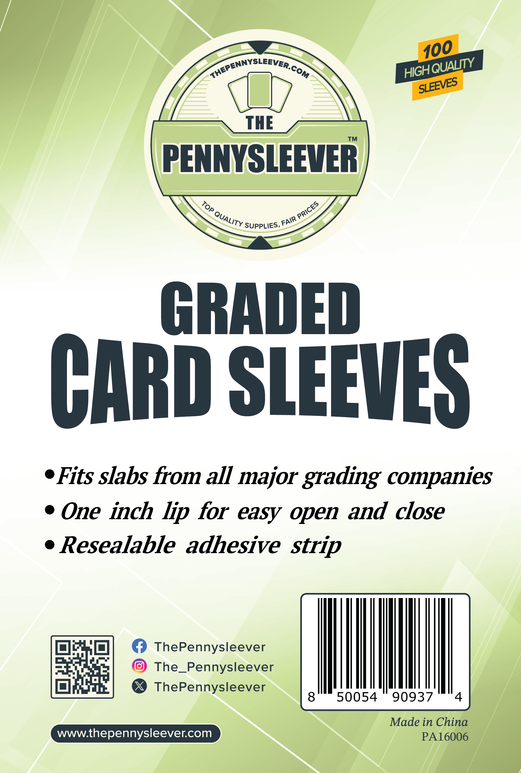 Resealable Graded Card Sleeves (100 count)
