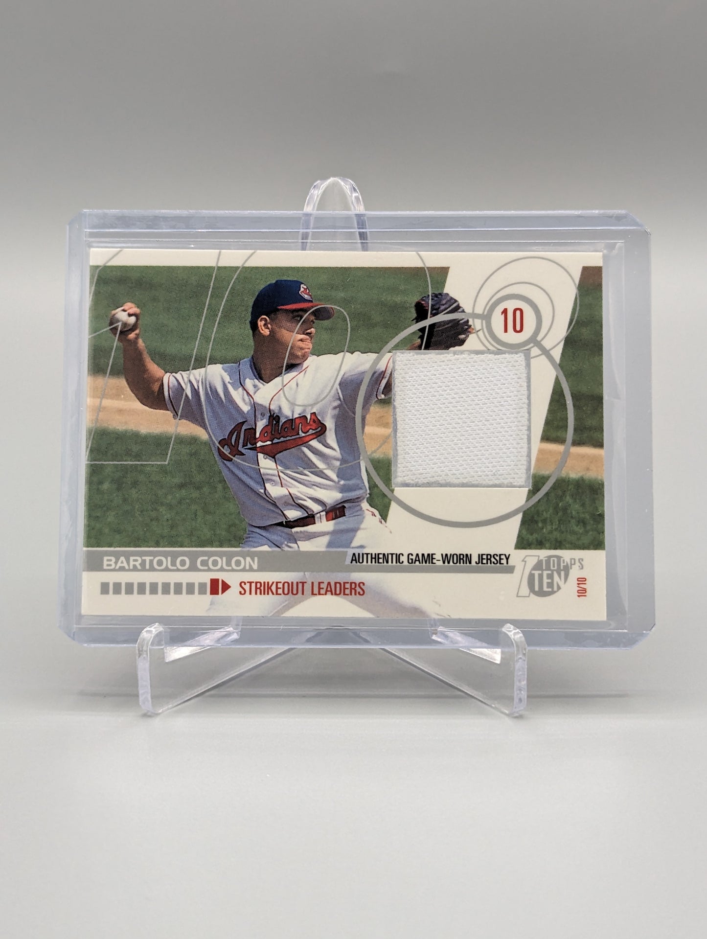 2002 Topps Ten Strikeout Leaders Game Used #TTR-BC Bartolo Colon Indians