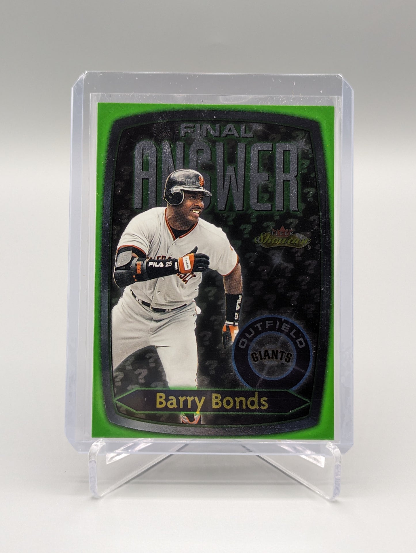 2000 Fleer Showcase Final Answer #5 Barry Bonds Giants