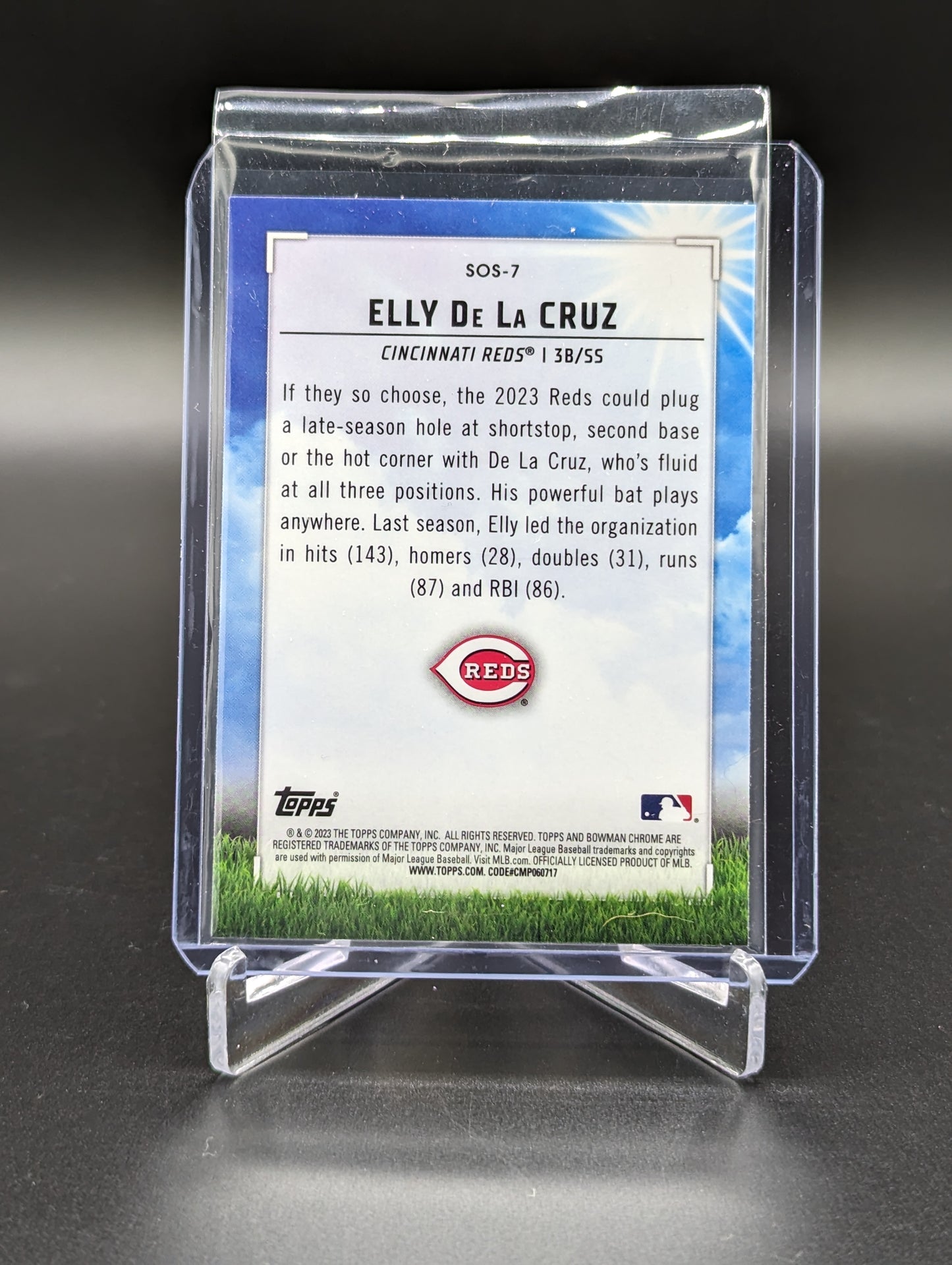 2023 Bowman Chrome Sights On September #SOS-7 Elly De La Cruz RC Reds