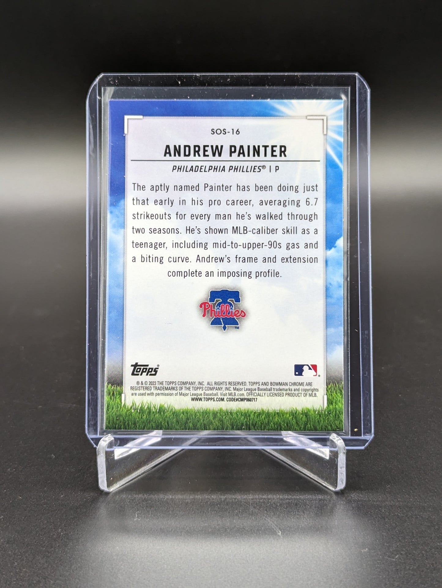 2023 Bowman Chrome Sights On September #SOS-16 Andrew Painter Phillies