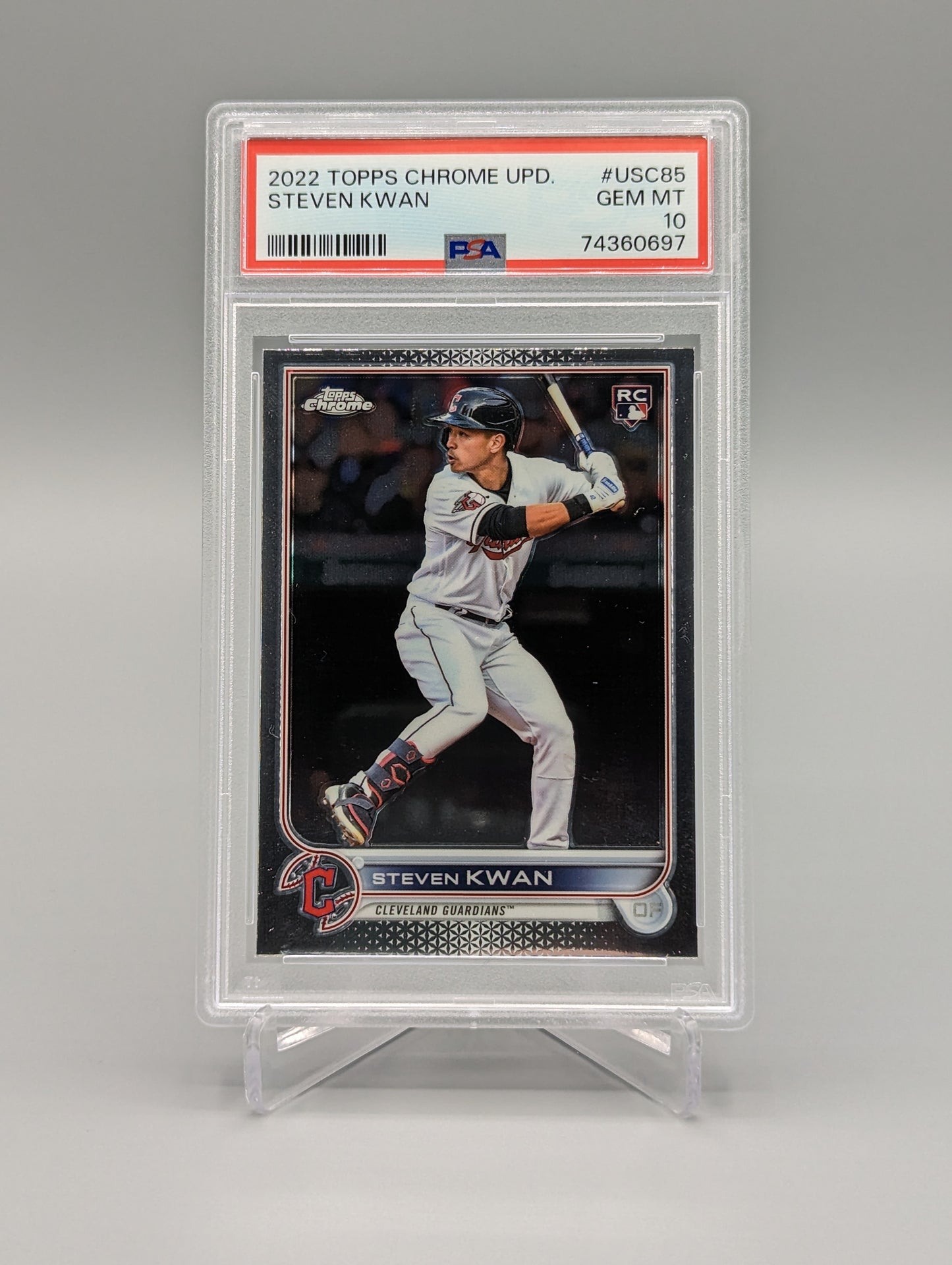 2022 Topps Chrome Update #USC85 Steven Kwan RC Indians PSA 10