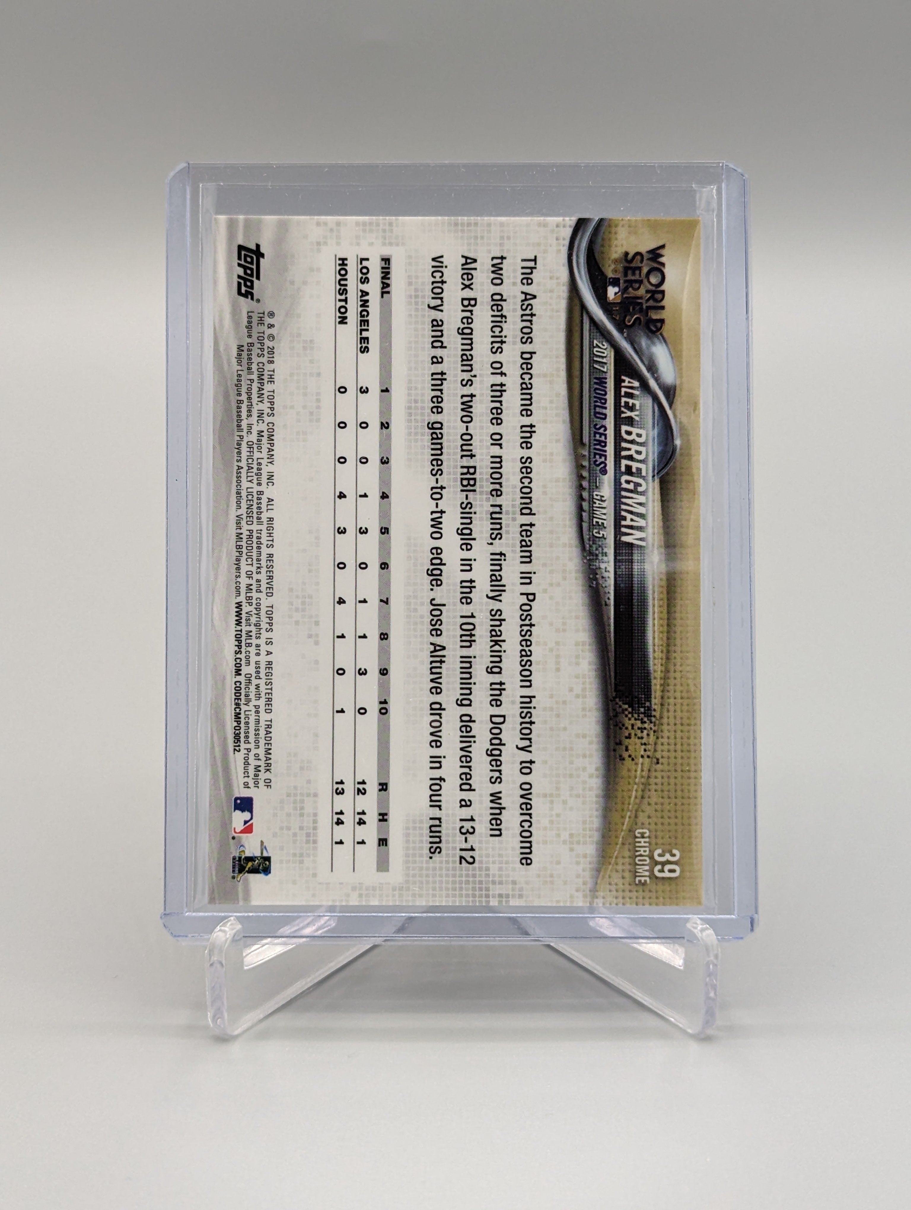 2018 Topps Chrome Sapphire #39 Alex Bregman Astros