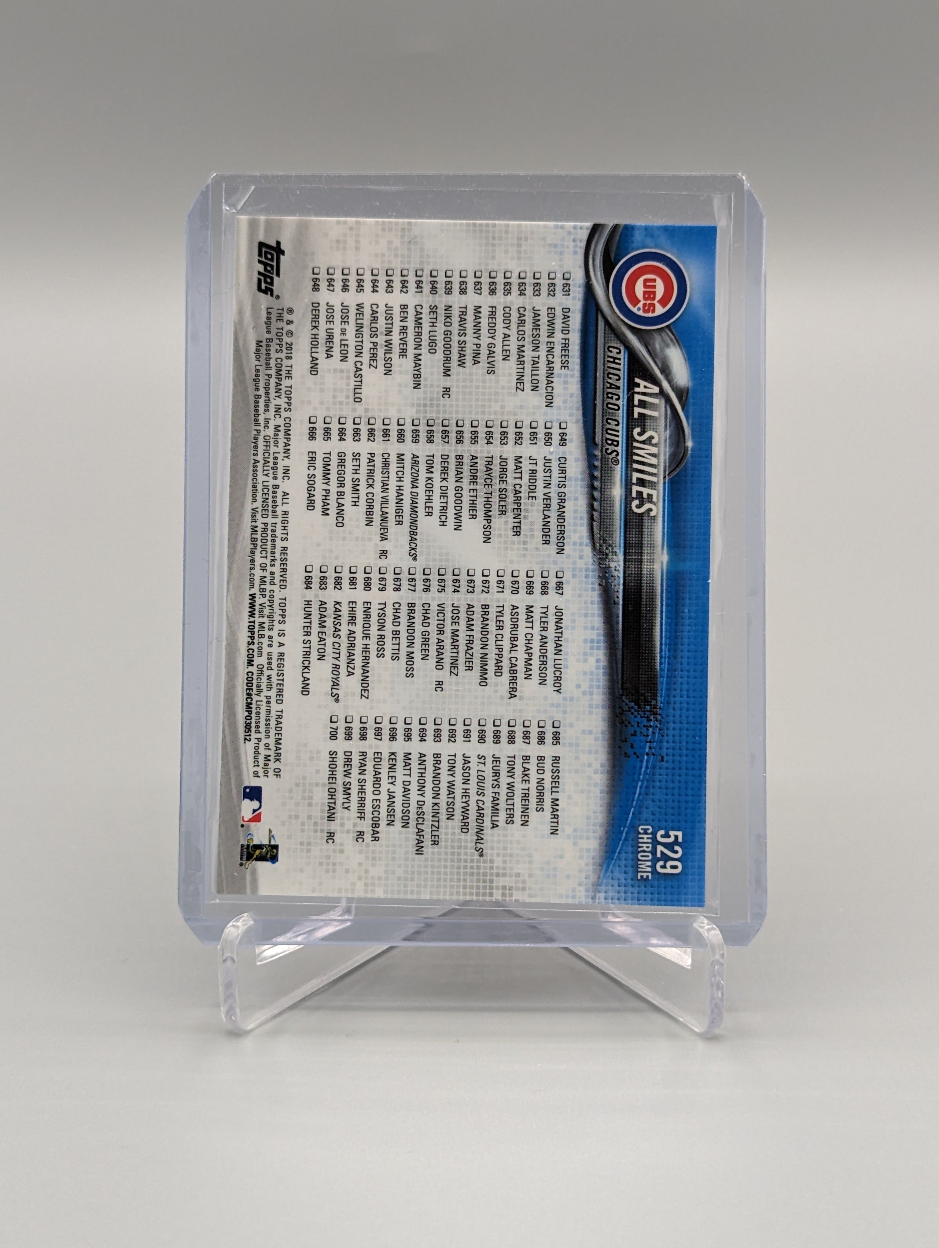 2018 Topps Chrome Sapphire #529 All Smiles Kris Bryant Cubs