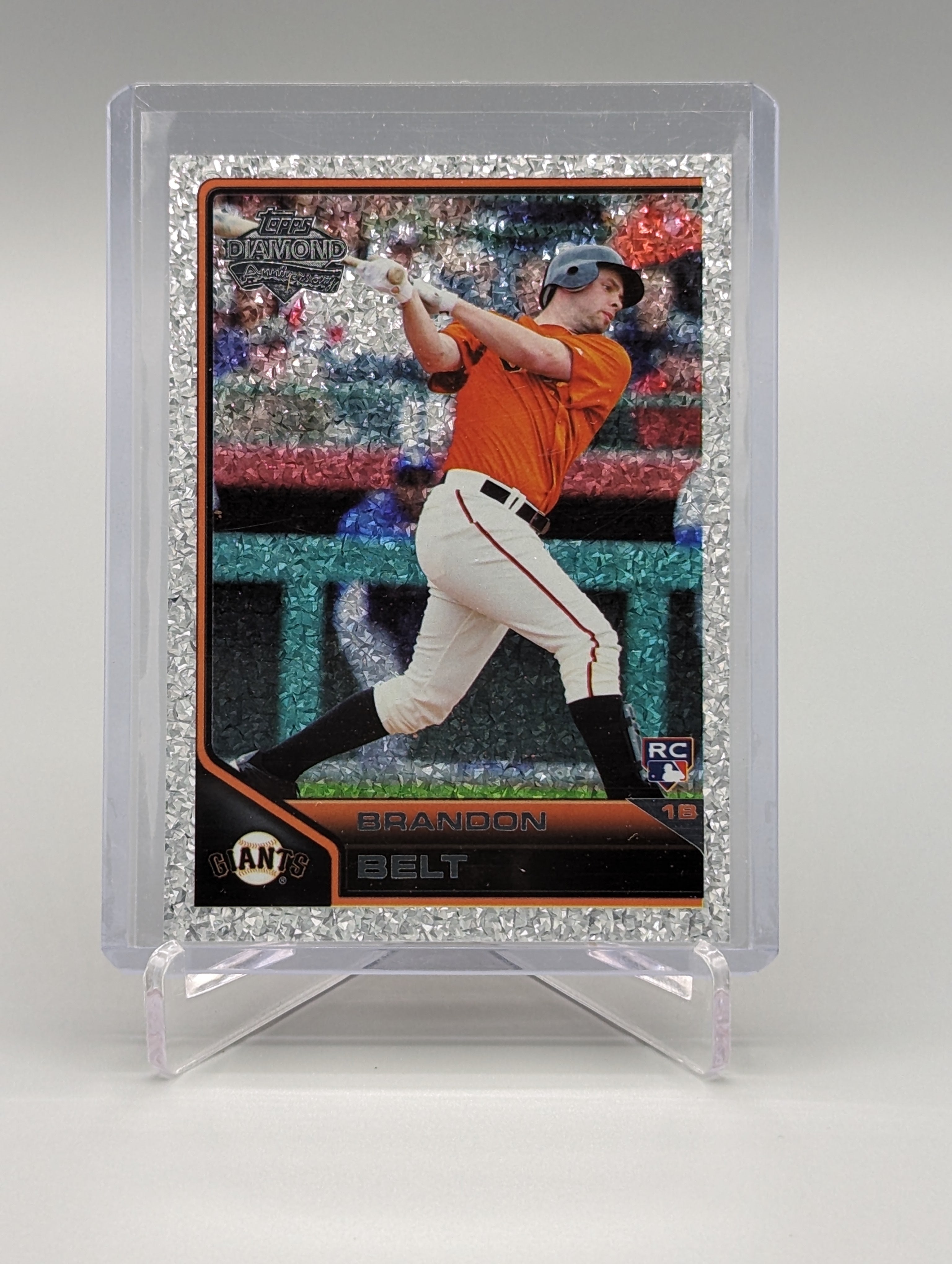 2011 Topps Lineage Diamond Anniversary Platinum Refractor #162 Brandon Belt Giants