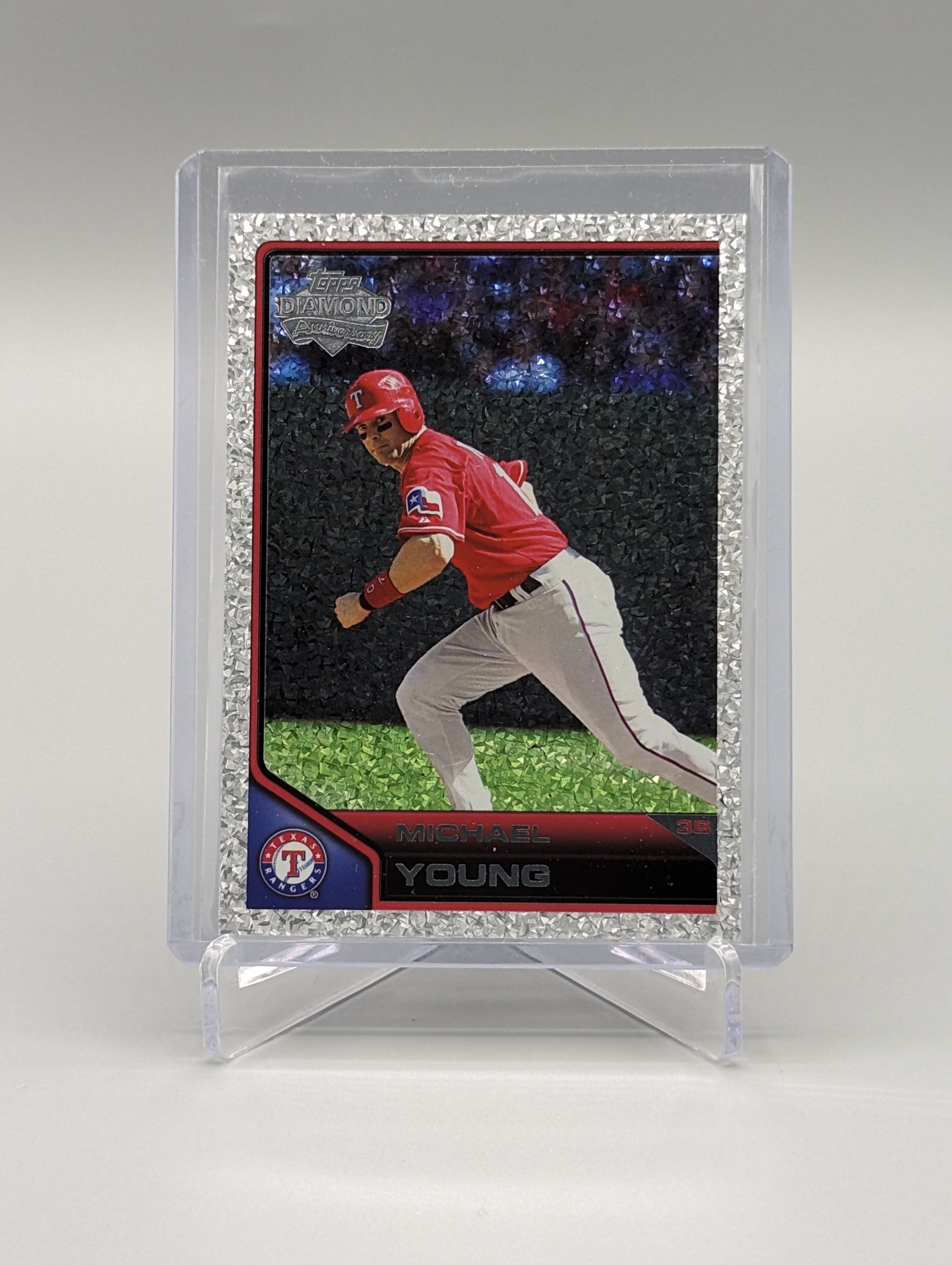 2011 Topps Lineage Diamond Anniversary Platinum Refractor #36 Michael Young Rangers