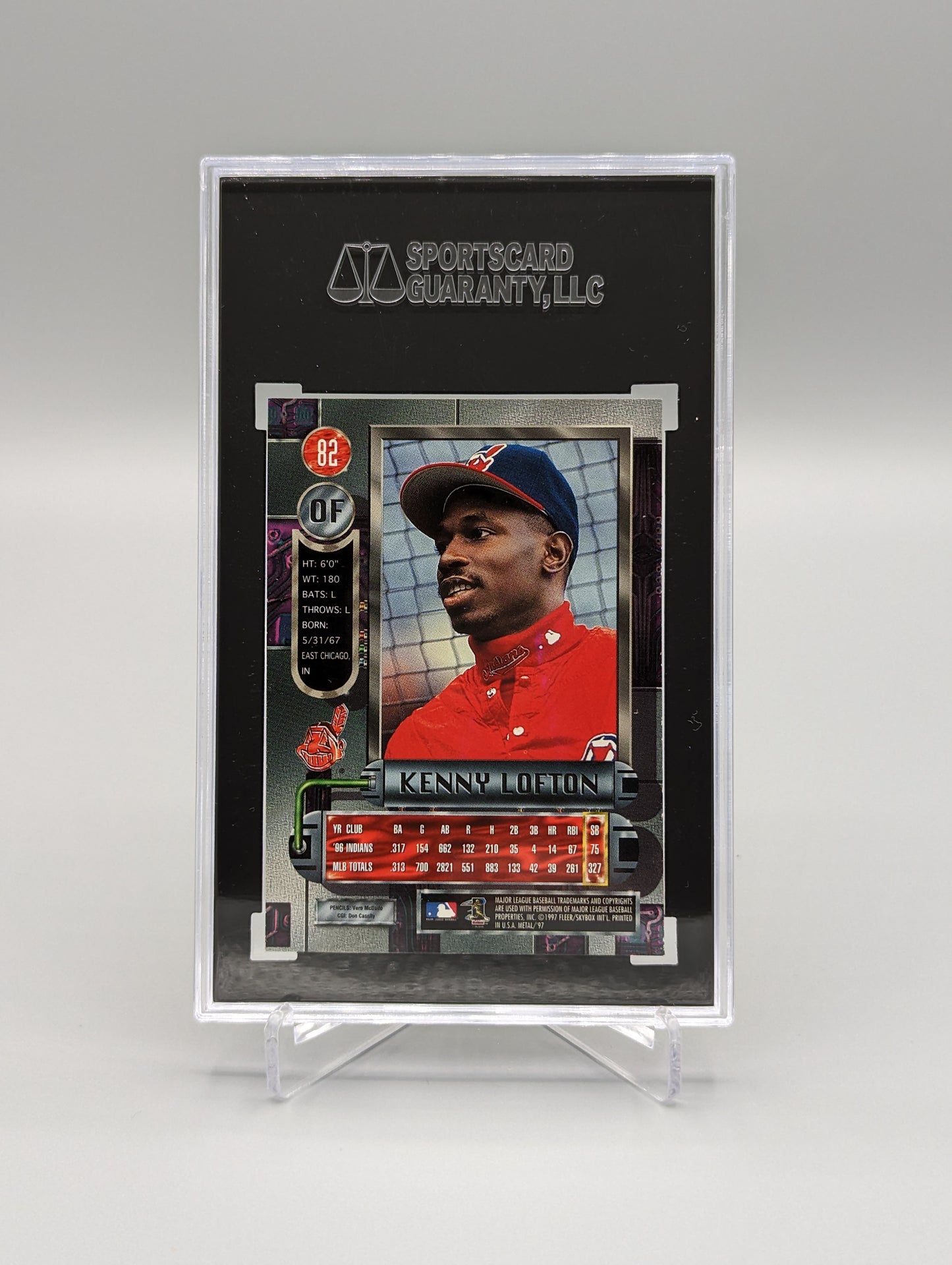 1997 Skybox Metal Universe #82 Kenny Lofton SGC 9 Indians