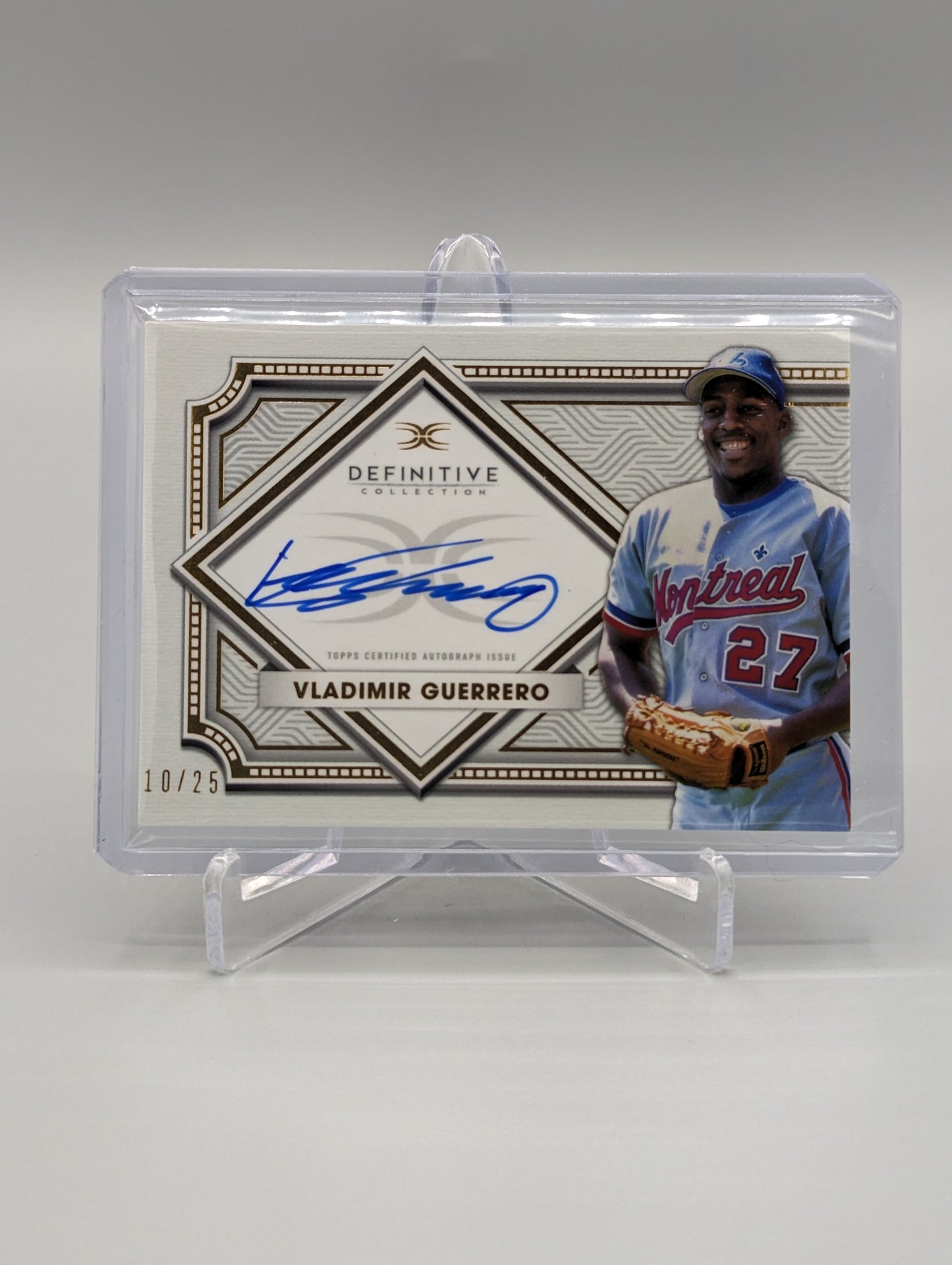 2022 Topps Definitive Collection Auto #DCA-VG Vladimir Guerrero #/25 Expos