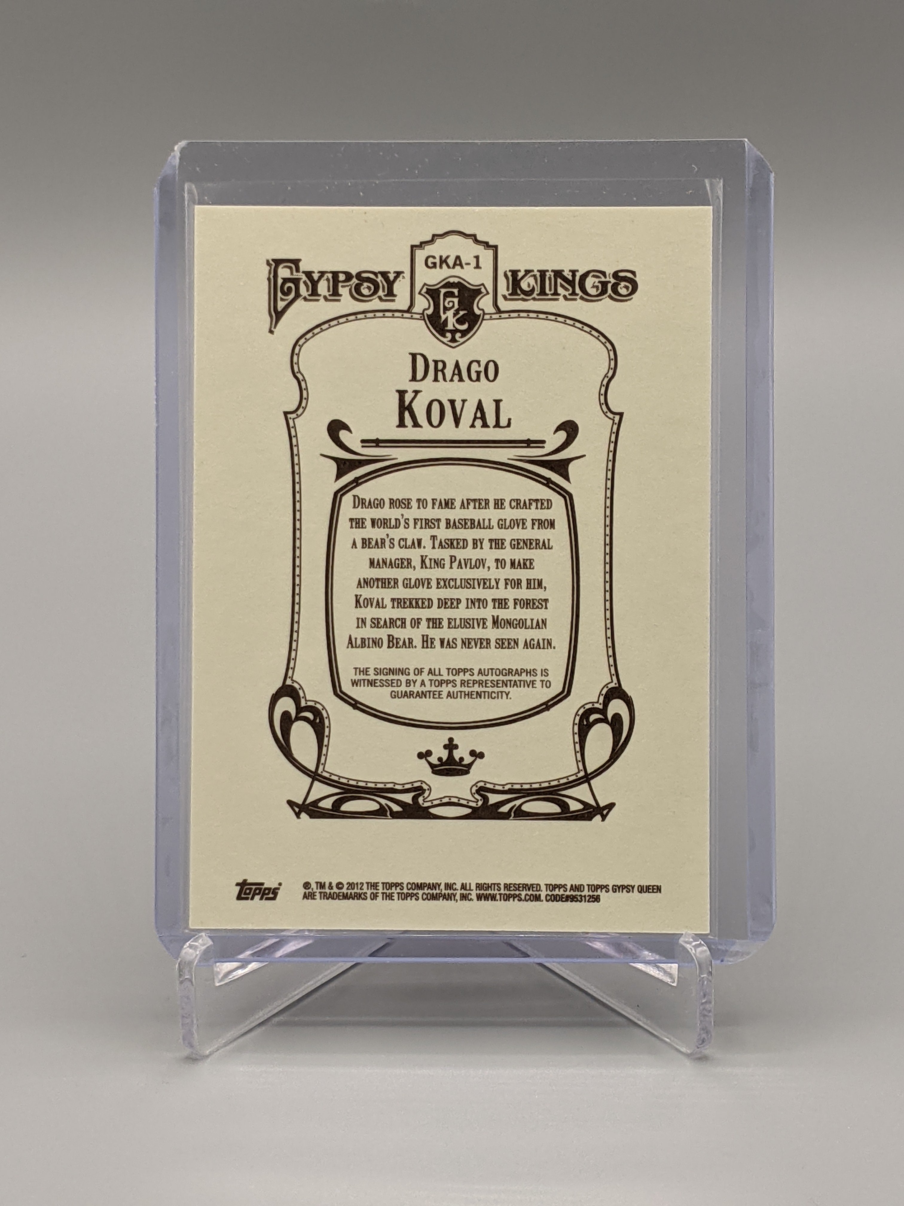 2012 Topps Gypsy Queen Gypsy King Auto Drago Koval