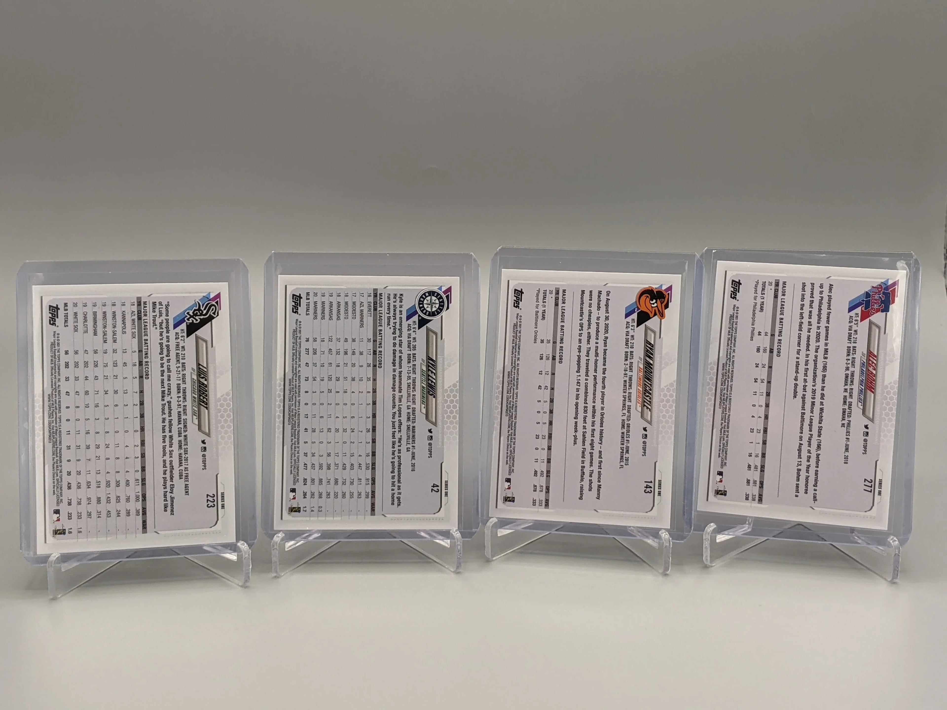 2021 Topps RC Cup Lot Robert, Lewis, Mountcastle, Bohm