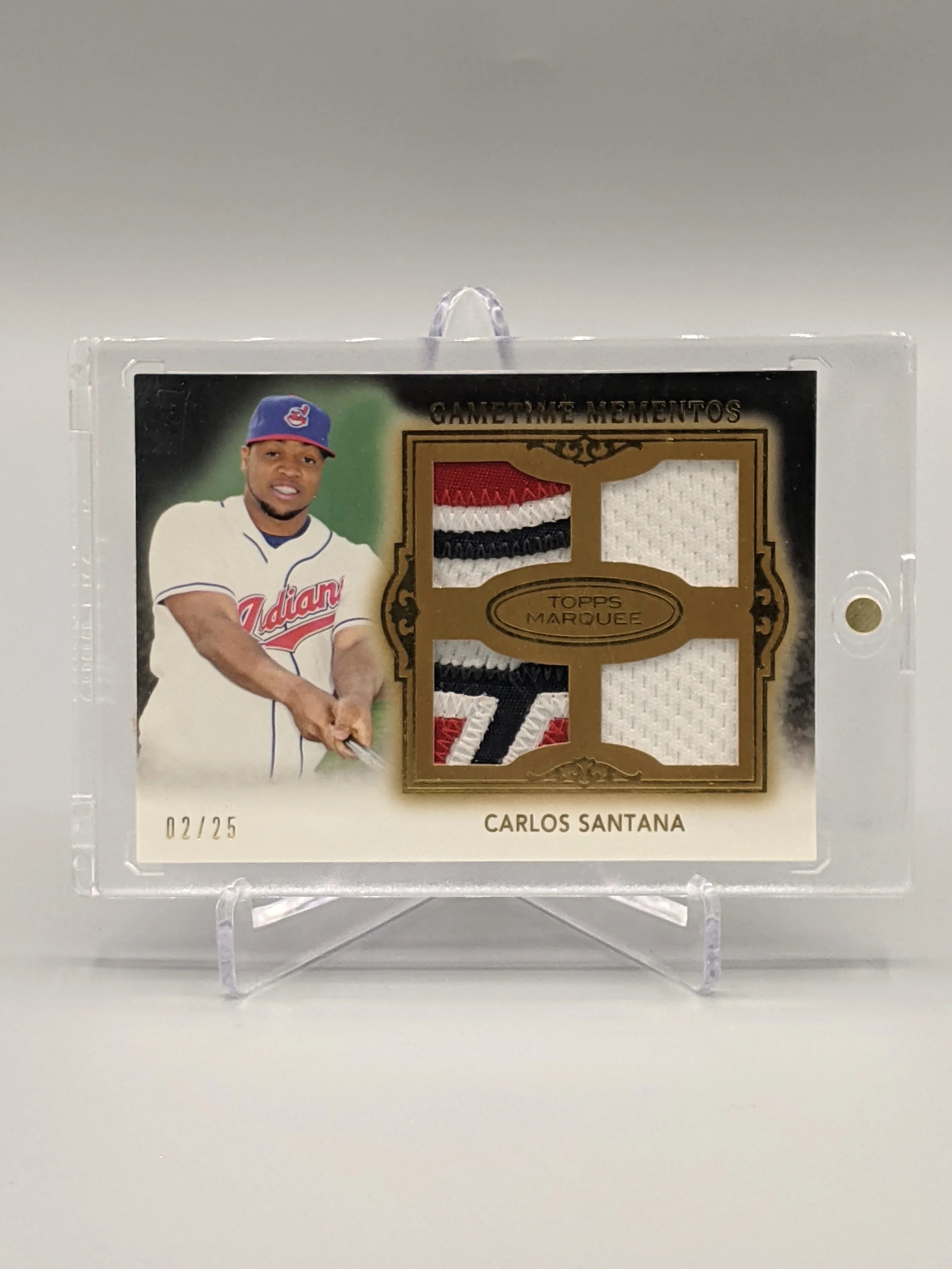 2011 Topps Marquee Carlos Santana Gametime Mementos Indians