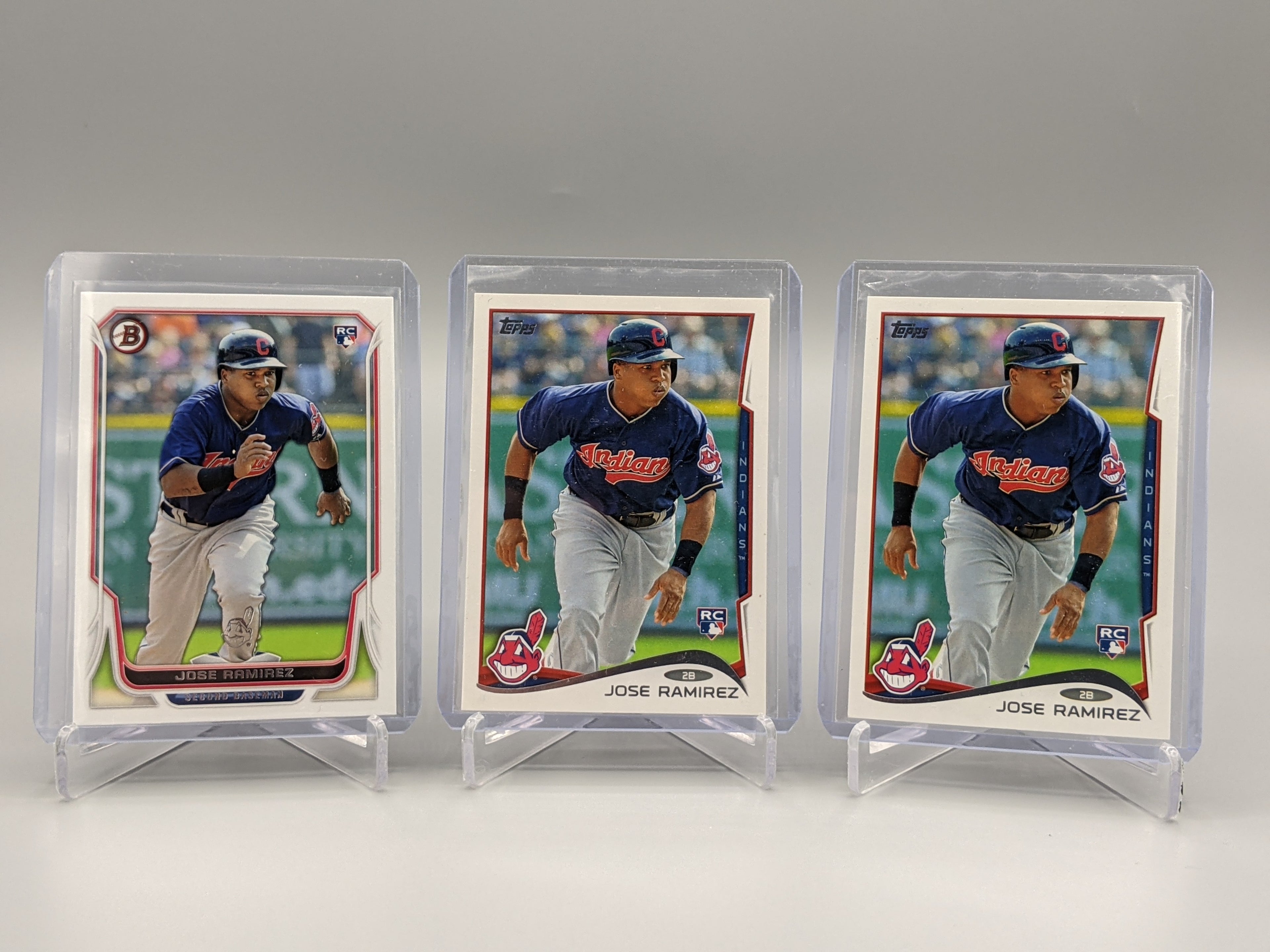2014 Topps & Bowman Jose Ramirez RC Lot (3) Cards Indians