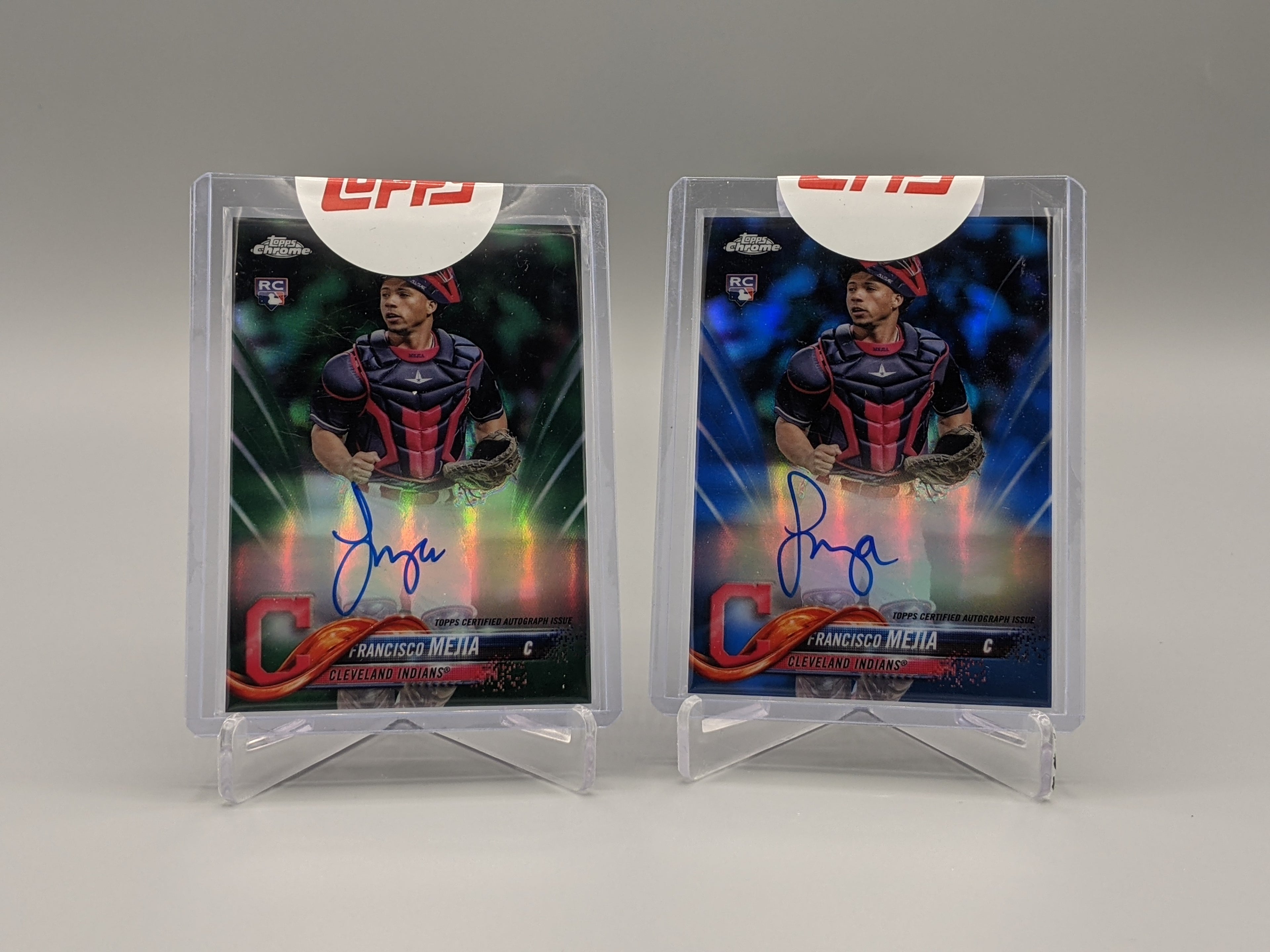 2018 Topps Chrome Auto Refractor Lot #RA-FM Francisco Mejia (4 Cards) Indians