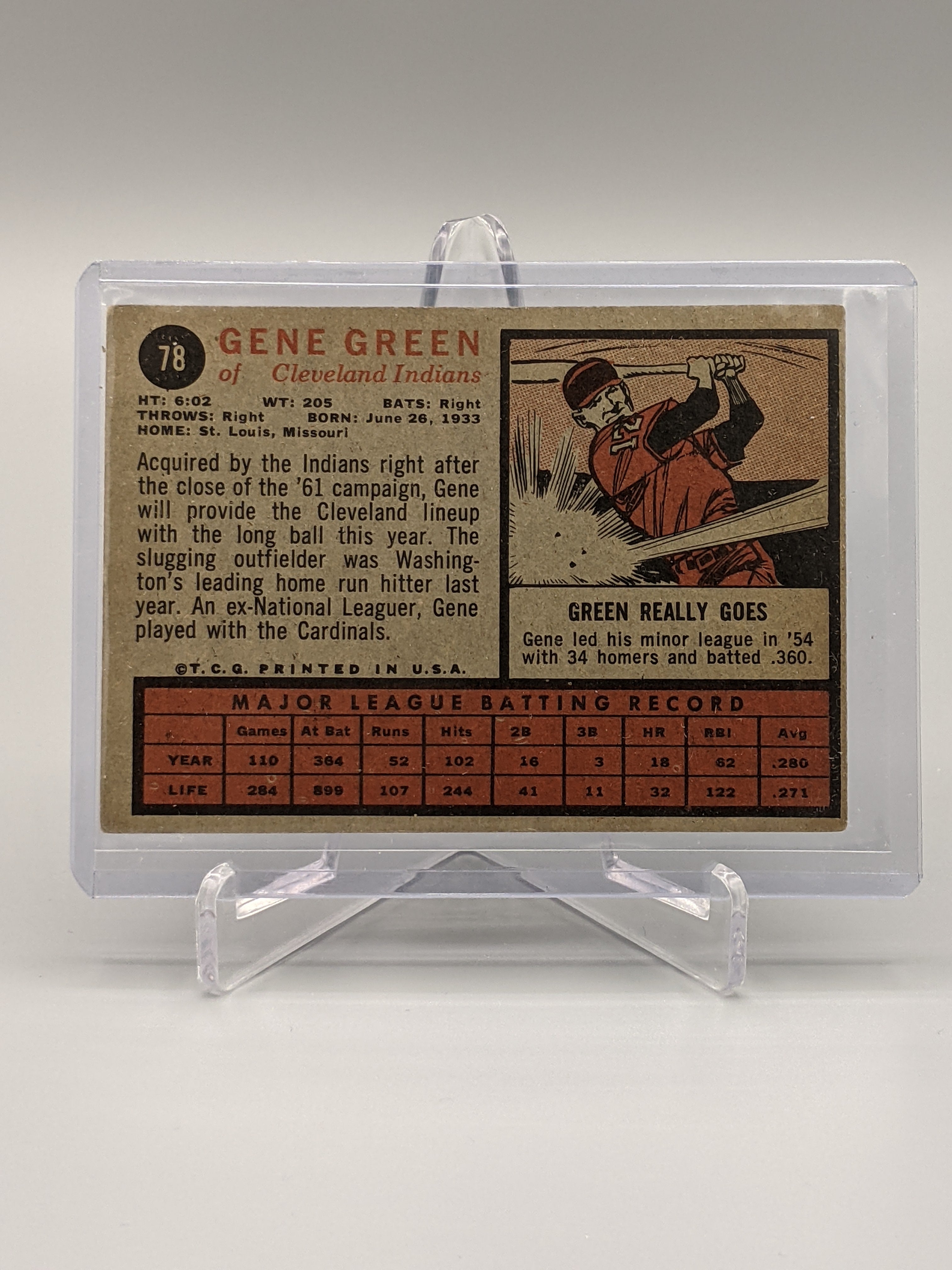 2011 Topps Heritage 50th 1962 Buyback #78 Gene Green