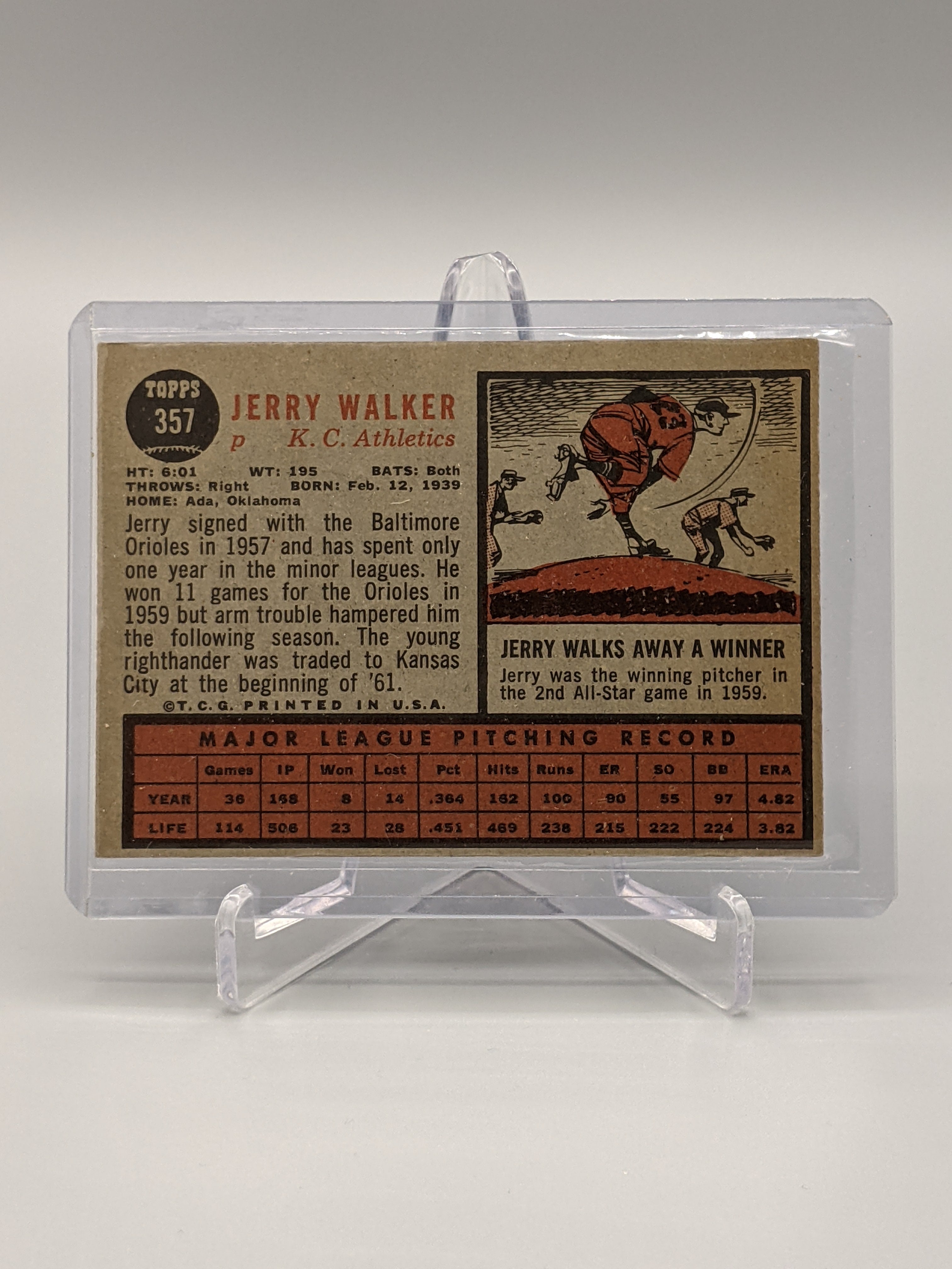 2011 Topps Heritage 50th 1962 Buyback #357 Jerry Walker