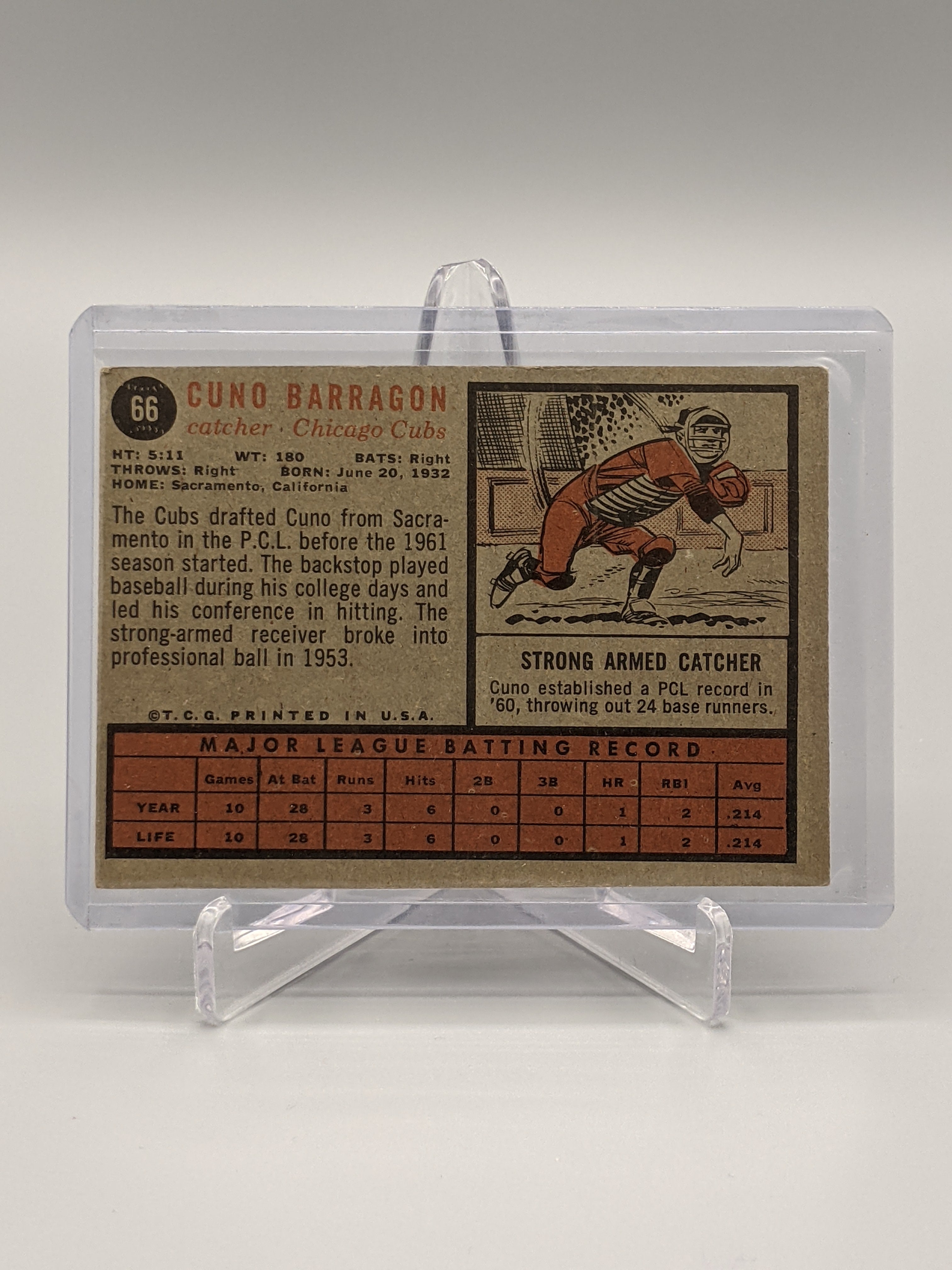 2011 Topps Heritage 50th 1962 Buyback #66 Cuno Barragon