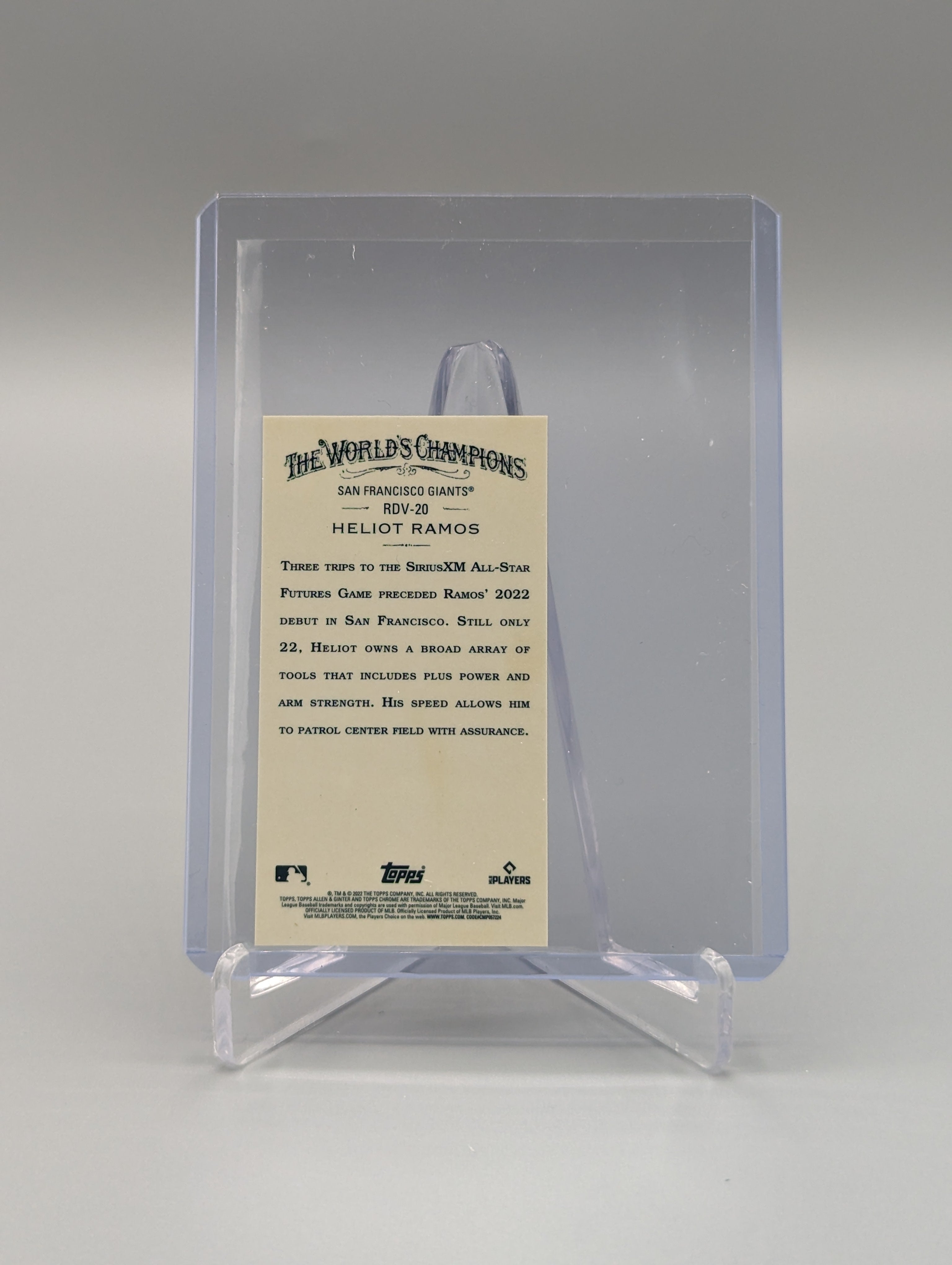 2022 Topps Allen & Ginter Chrome Mini Variation #RDV-20 Heliot Ramos Giants