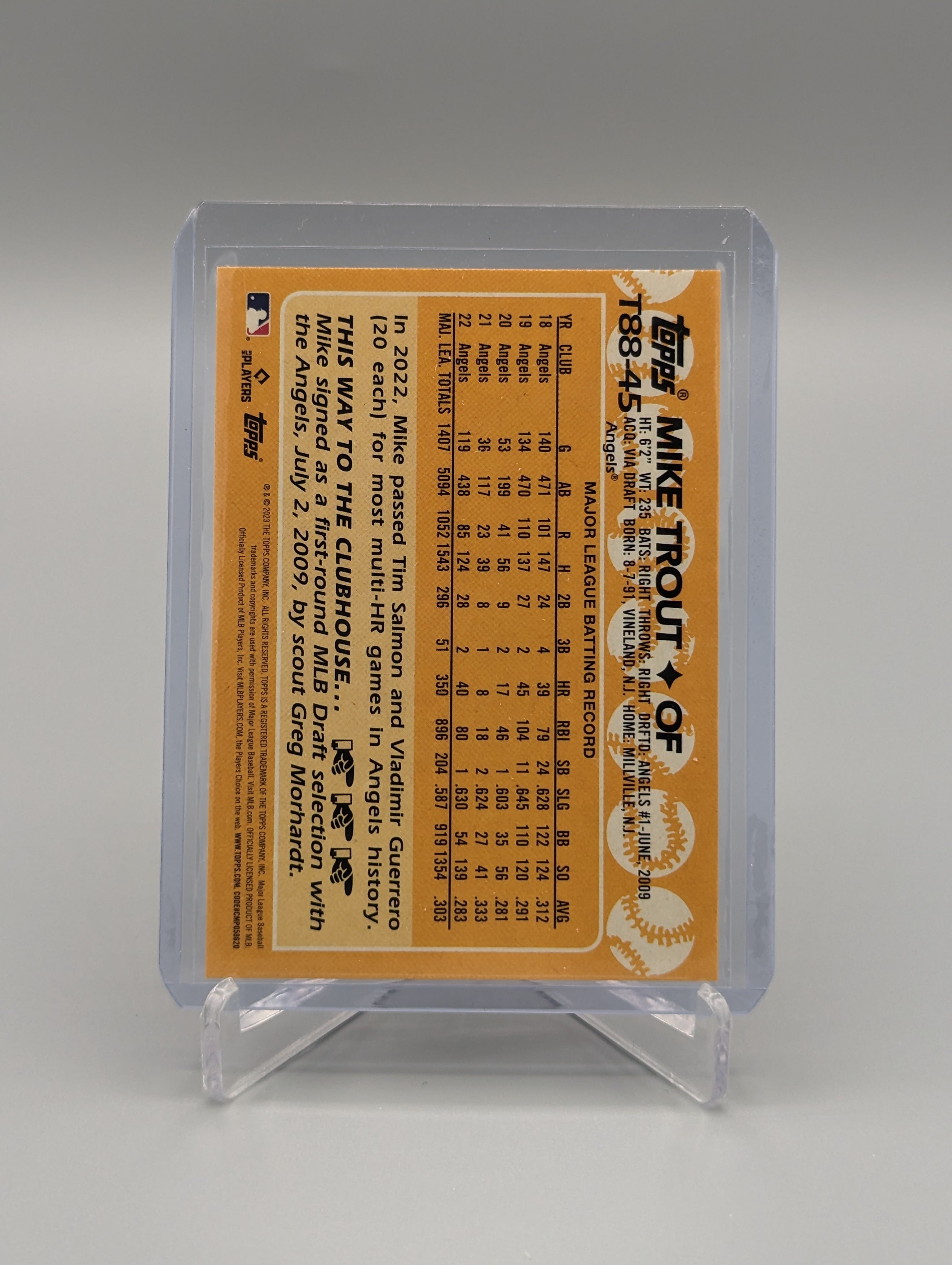 2023 Topps 35th Anniversary 1988 Topps #T88-45 Mike Trout Angels