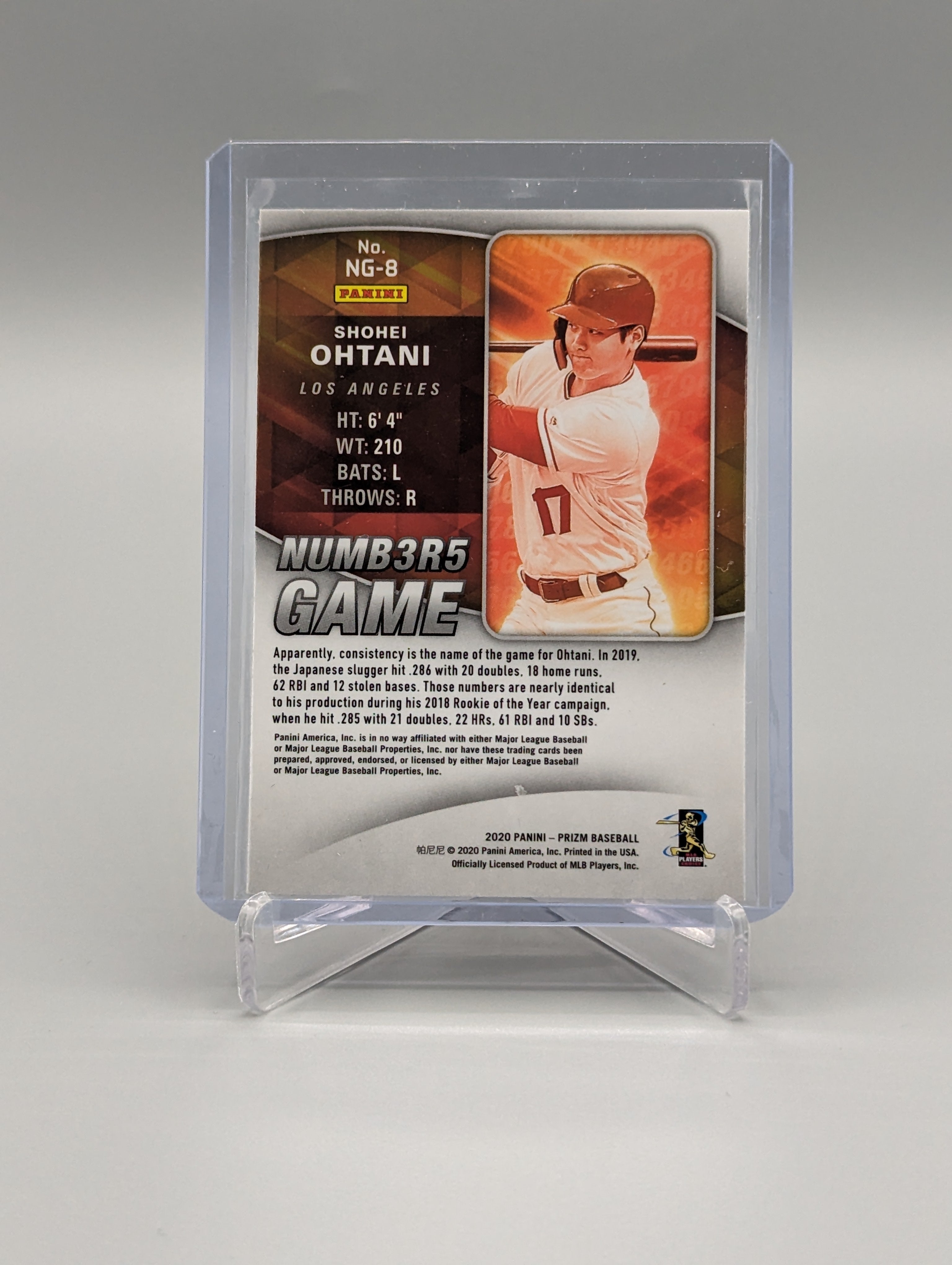 2020 Prizm Numbers Game #NG-8 Shohei Ohtani Angels