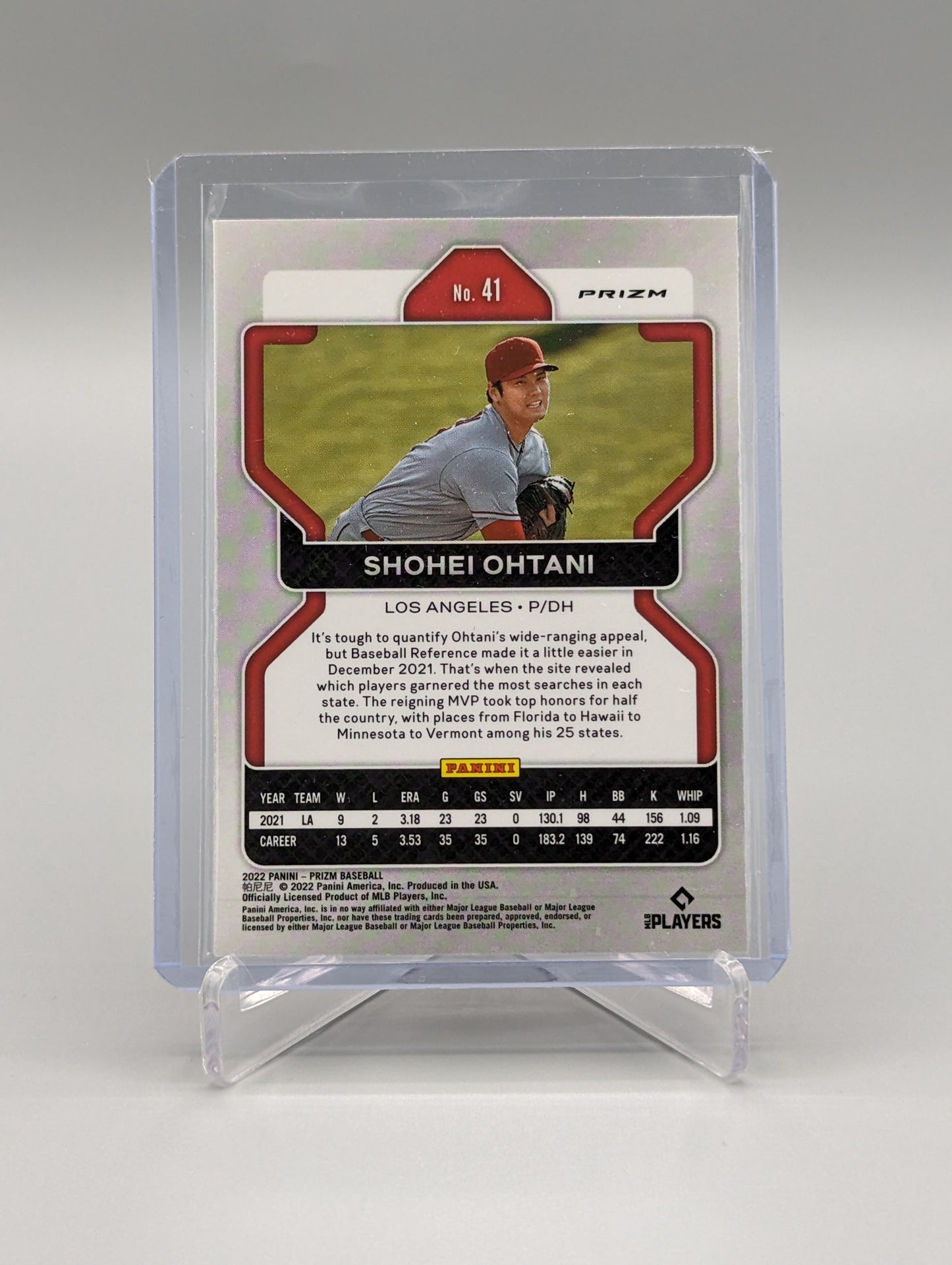 2022 Prizm White Wave #41 Shohei Ohtani Angels