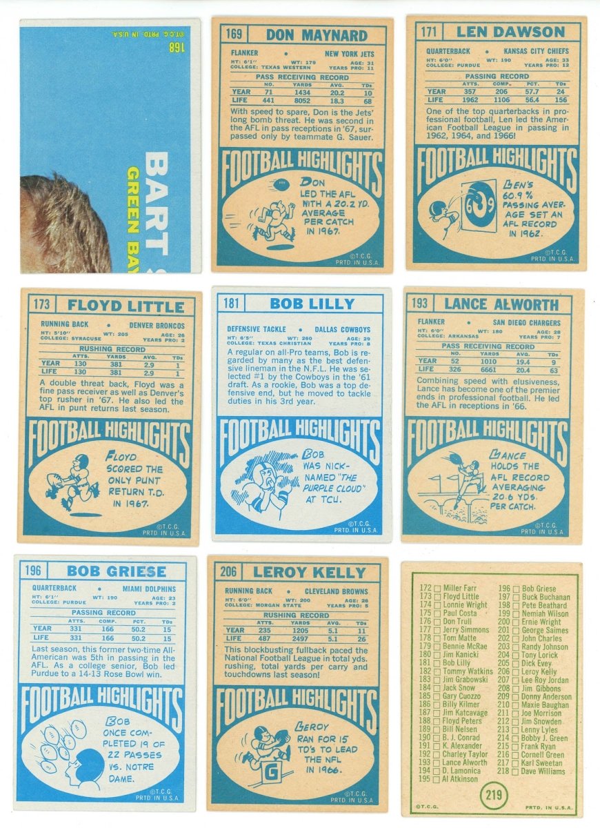 1968 TOPPS FOOTBALL COMPLETE SET BREAK - 6 CARDS PER BOX! 1 HOFER IN EVERY BOX!