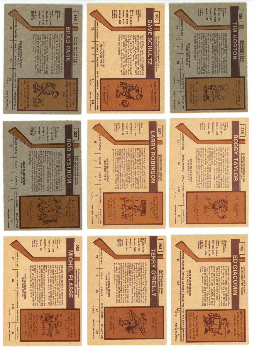 1973-74 O-PEE-CHEE HOCKEY COMPLETE SET BREAK - 14 CARDS PER BOX! 2 HOFERS PER BOX!