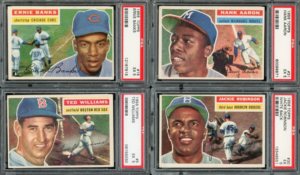 1956 TOPPS BASEBALL PSA GRADED COMPLETE SET BREAK – 2 CARDS PER BOX!