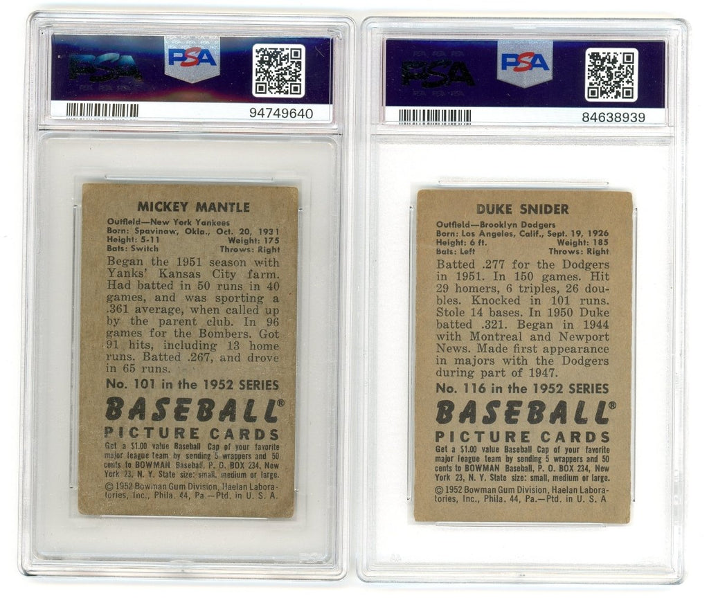 1952 BOWMAN BASEBALL COMPLETE GRADED SET BREAK - 2 GRADED CARDS PER BOX!