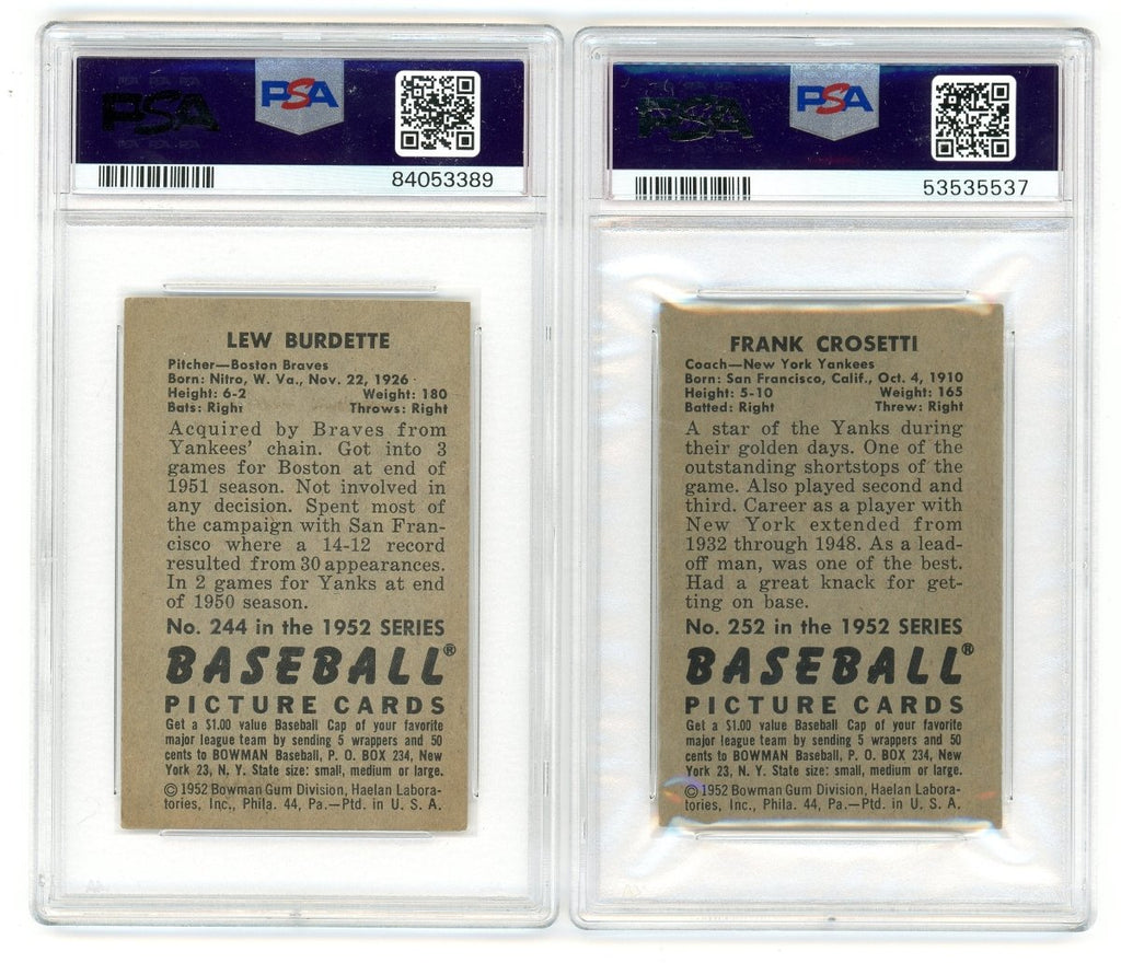 1952 BOWMAN BASEBALL COMPLETE GRADED SET BREAK - 2 GRADED CARDS PER BOX!