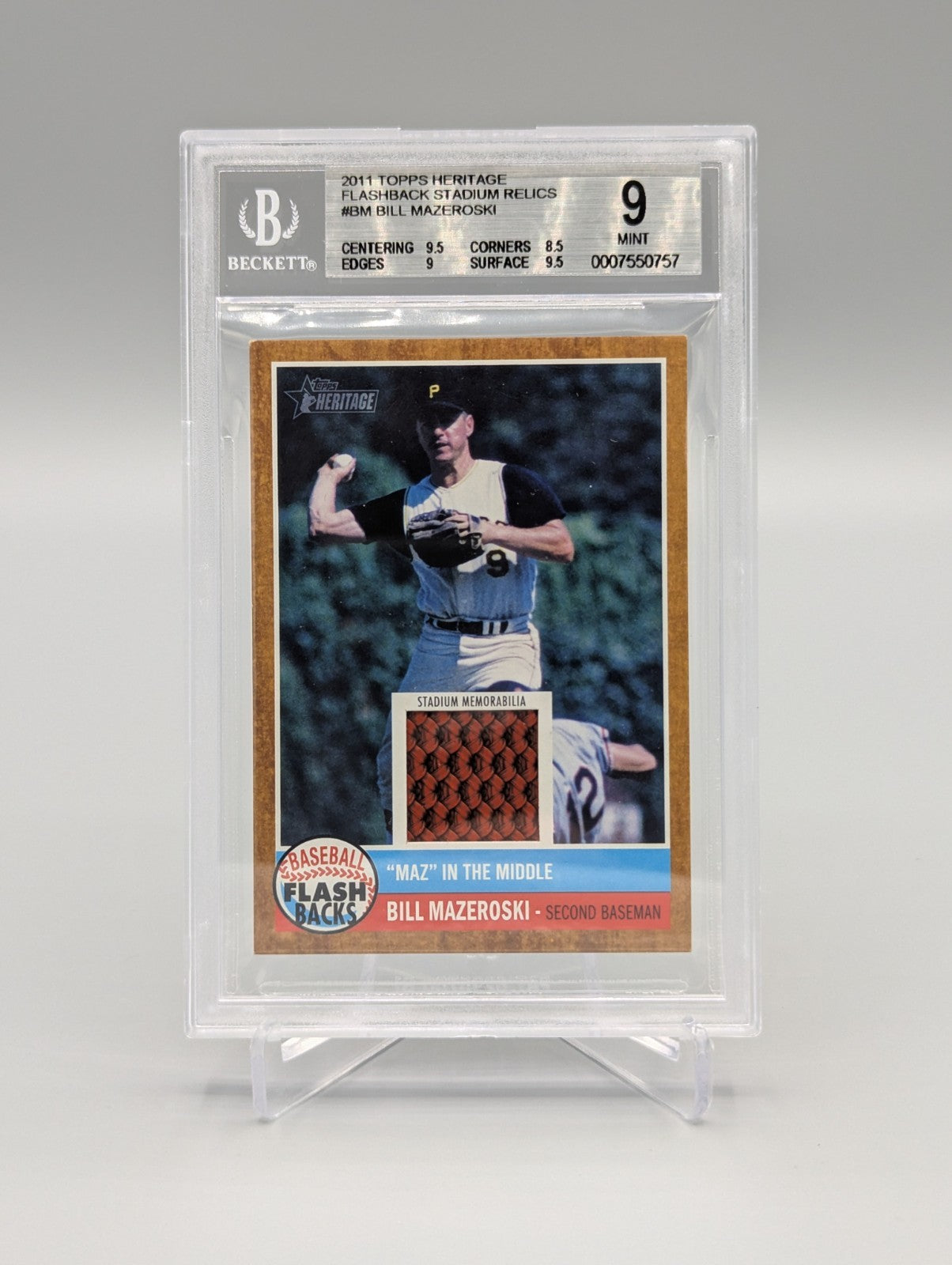 2011 Topps Heritage Flashback Stadium Relic Complete Set BGS Pop 1  (10 Cards)