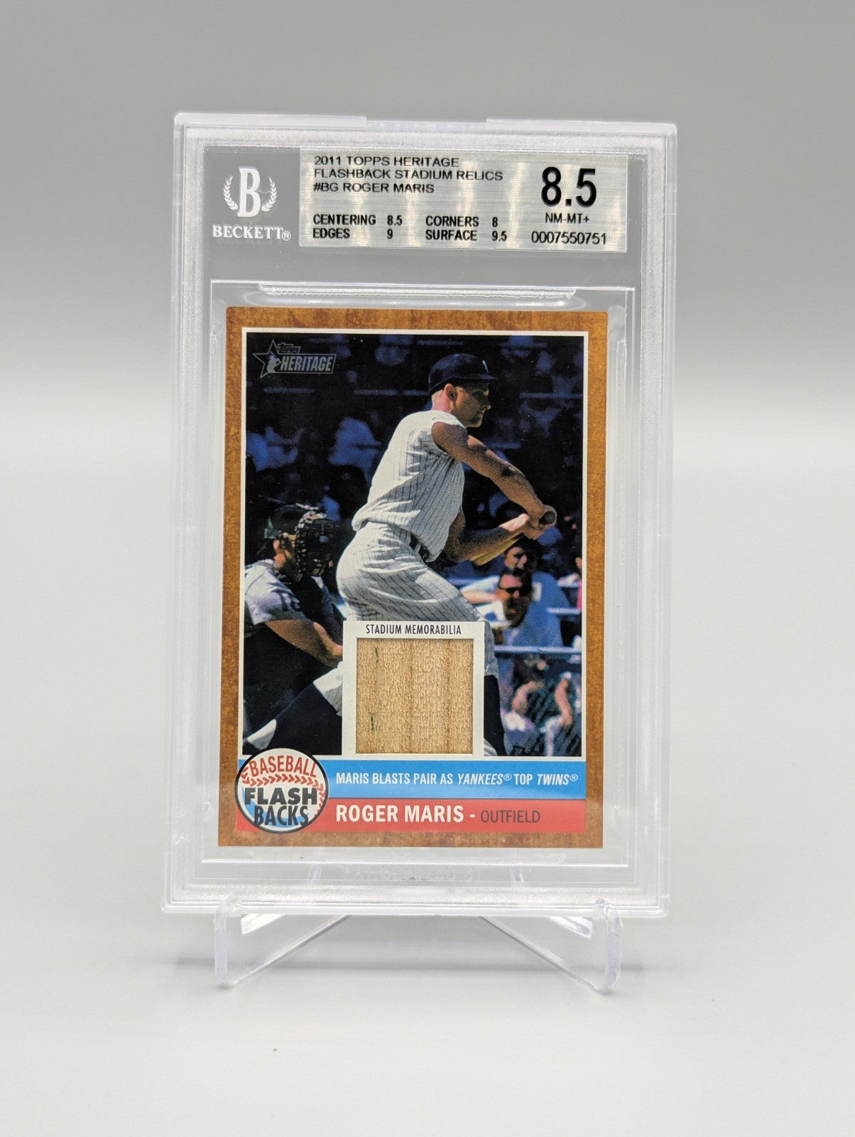 2011 Topps Heritage Flashback Stadium Relic Complete Set BGS Pop 1  (10 Cards)