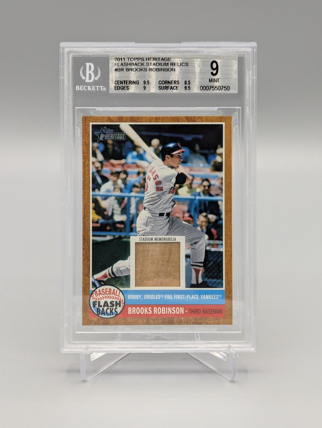 2011 Topps Heritage Flashback Stadium Relic Complete Set BGS Pop 1  (10 Cards)