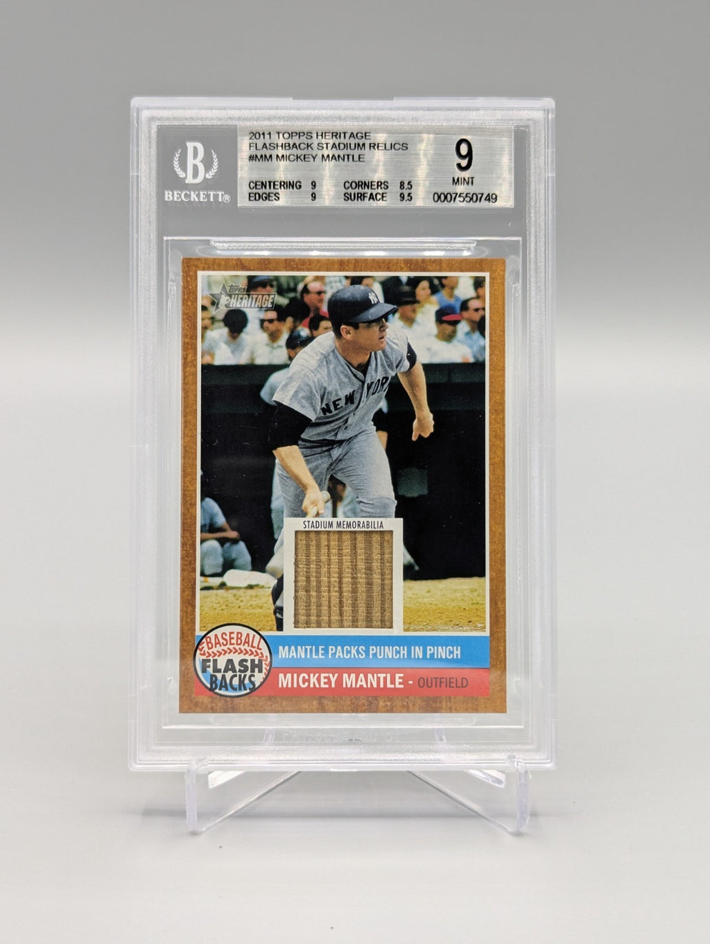 2011 Topps Heritage Flashback Stadium Relic Complete Set BGS Pop 1  (10 Cards)