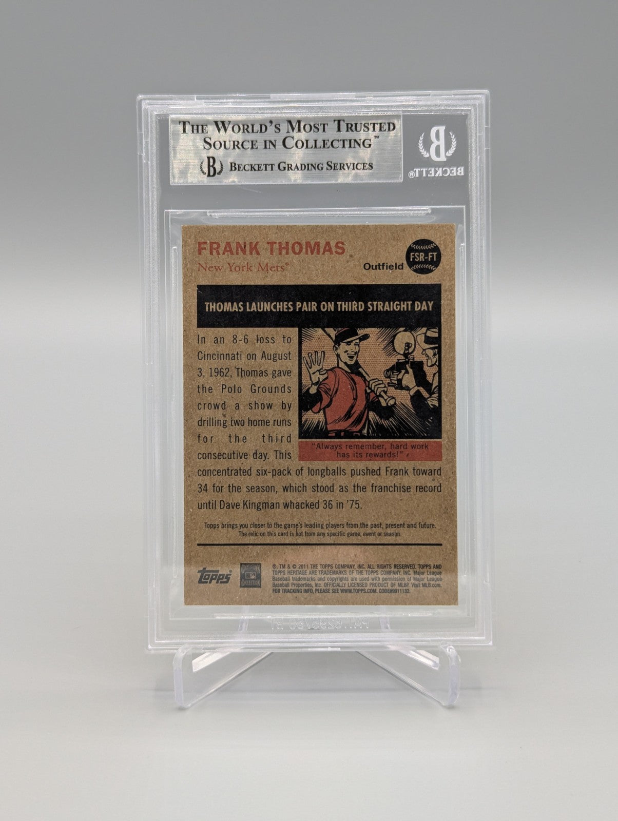 2011 Topps Heritage Flashback Stadium Relic Complete Set BGS Pop 1  (10 Cards)