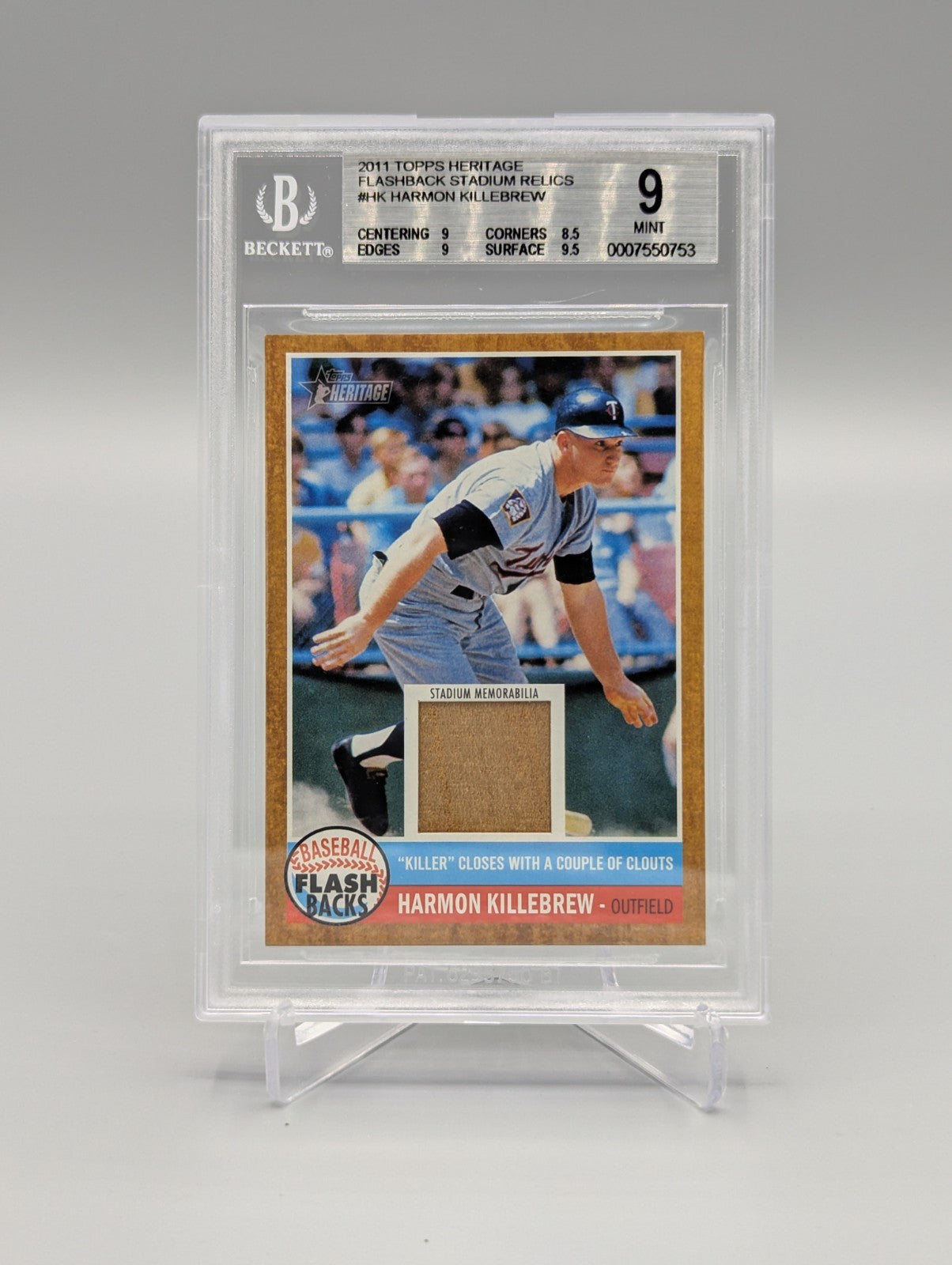 2011 Topps Heritage Flashback Stadium Relic Complete Set BGS Pop 1  (10 Cards)