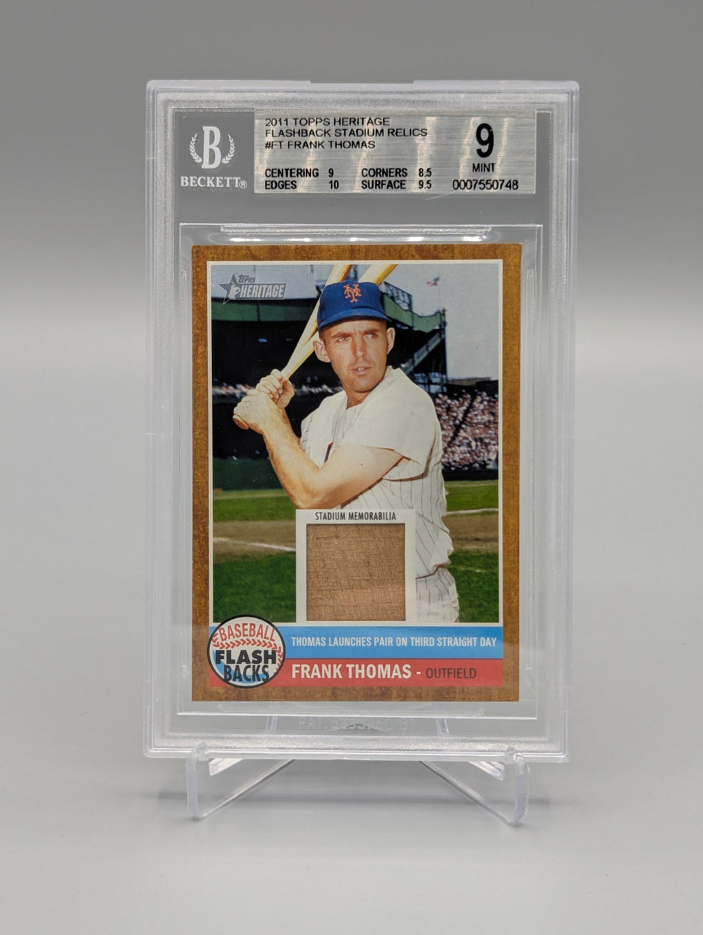 2011 Topps Heritage Flashback Stadium Relic Complete Set BGS Pop 1  (10 Cards)