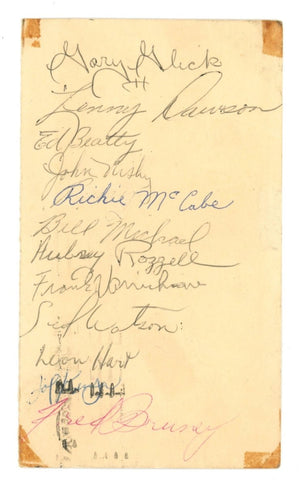 1957 Pittsburgh Steelers Team Signed GPC w/ Len Dawson Rookie Signature BAS LOA