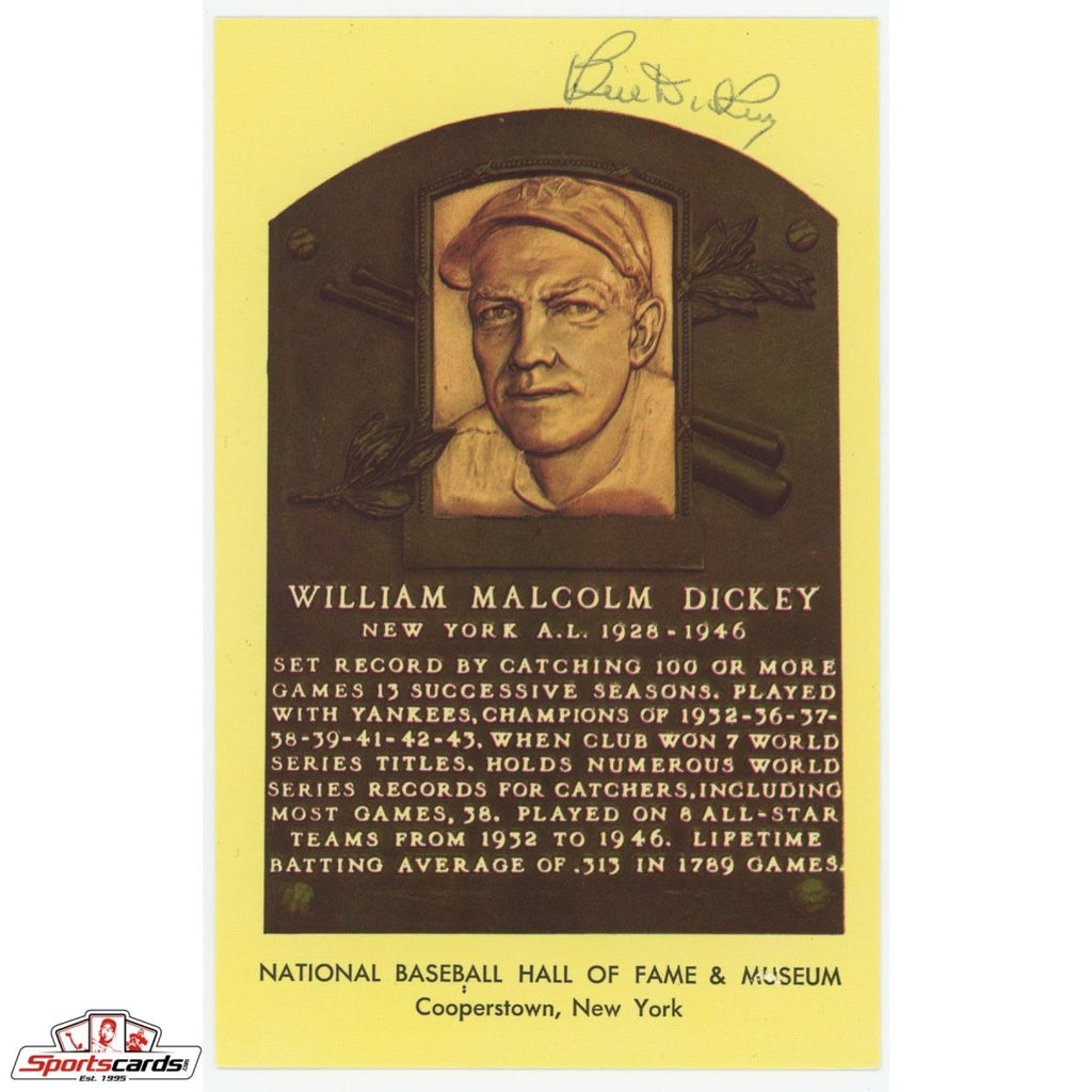 Bill Dickey Signed Hall of Fame Postcard JSA COA