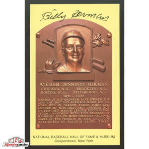 Billy Herman Signed Auto Hall of Fame HOF Postcard - JSA