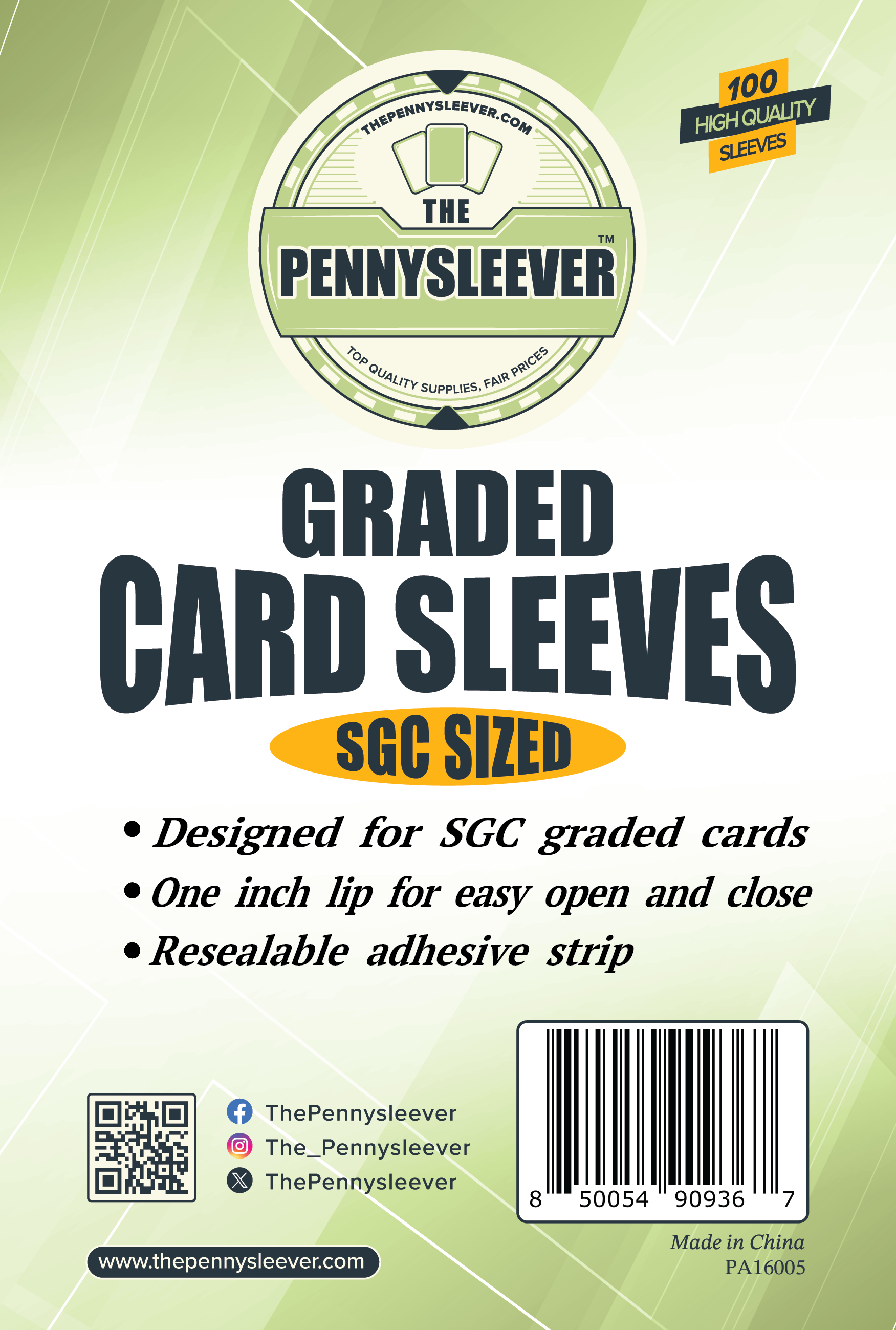 Perfect Fit SGC Graded Card Sleeves (100 count)