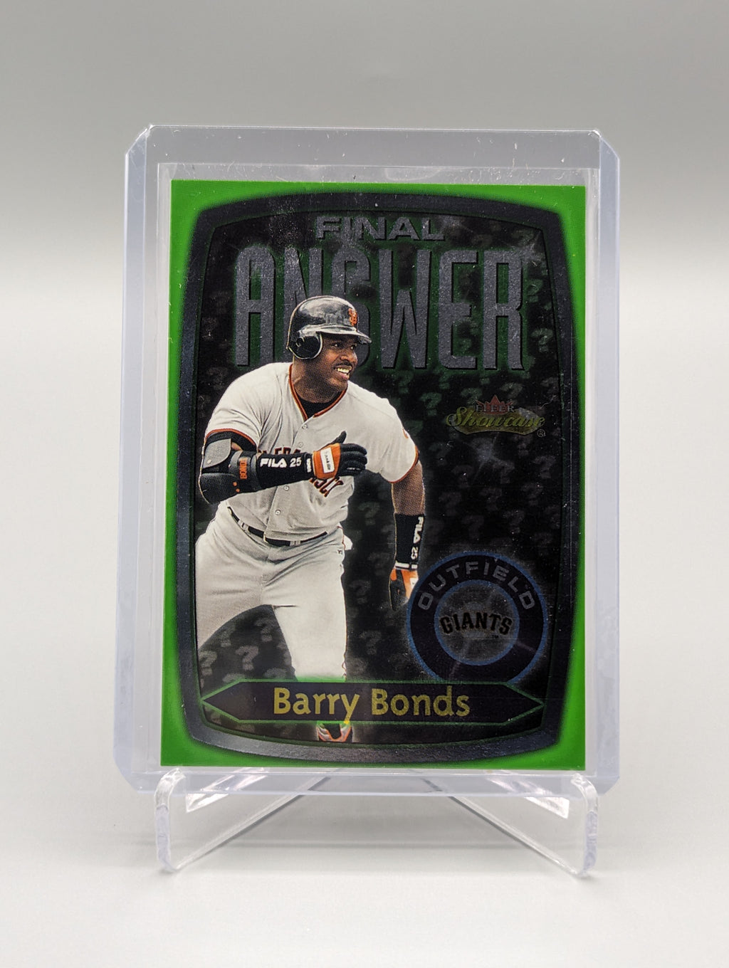 2000 Fleer Showcase Final Answer #5 Barry Bonds Giants