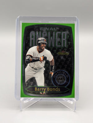 2000 Fleer Showcase Final Answer #5 Barry Bonds Giants