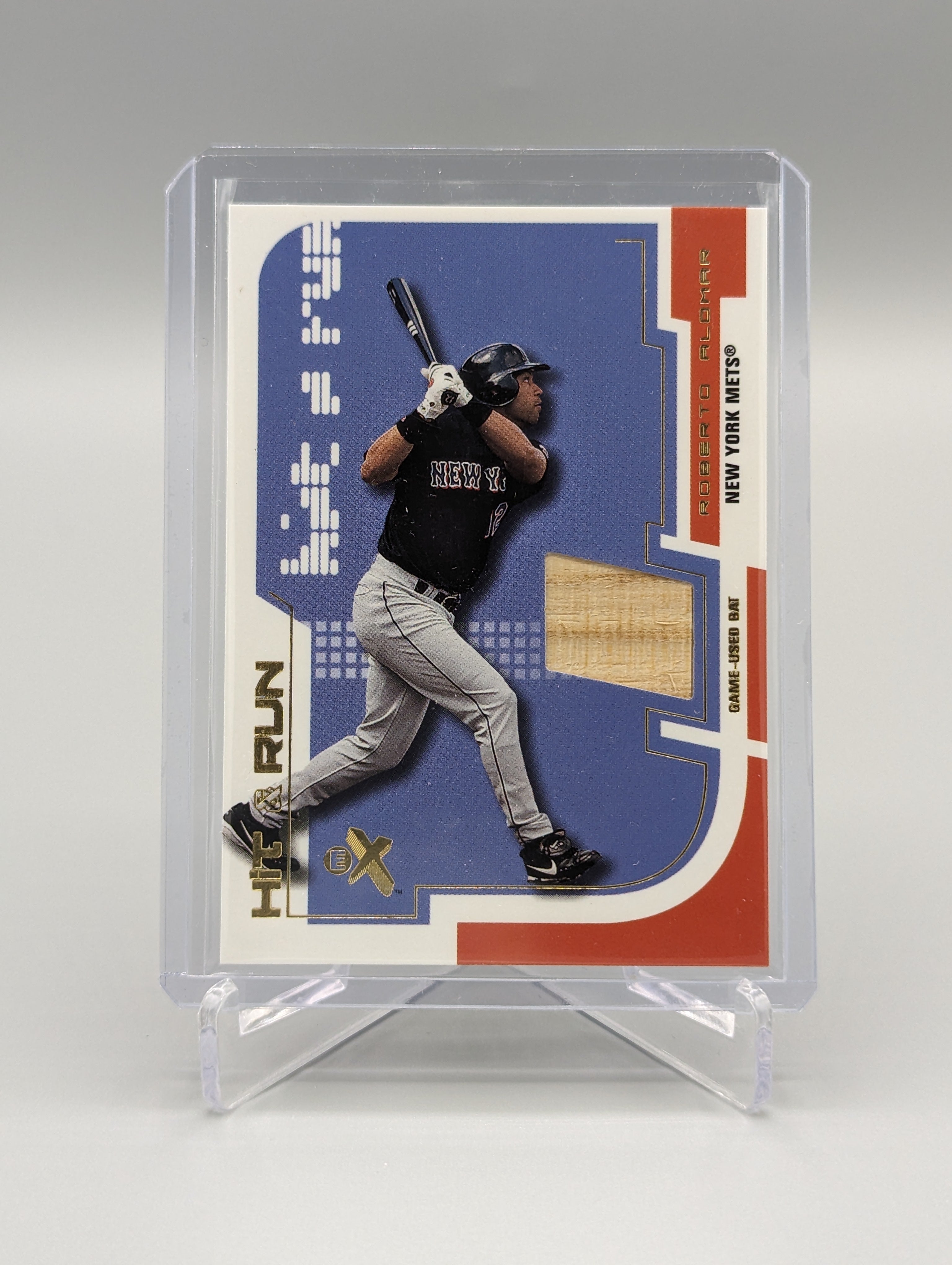 2002 Fleer EX Hit & Run Game Used #26 Roberto Alomar Mets