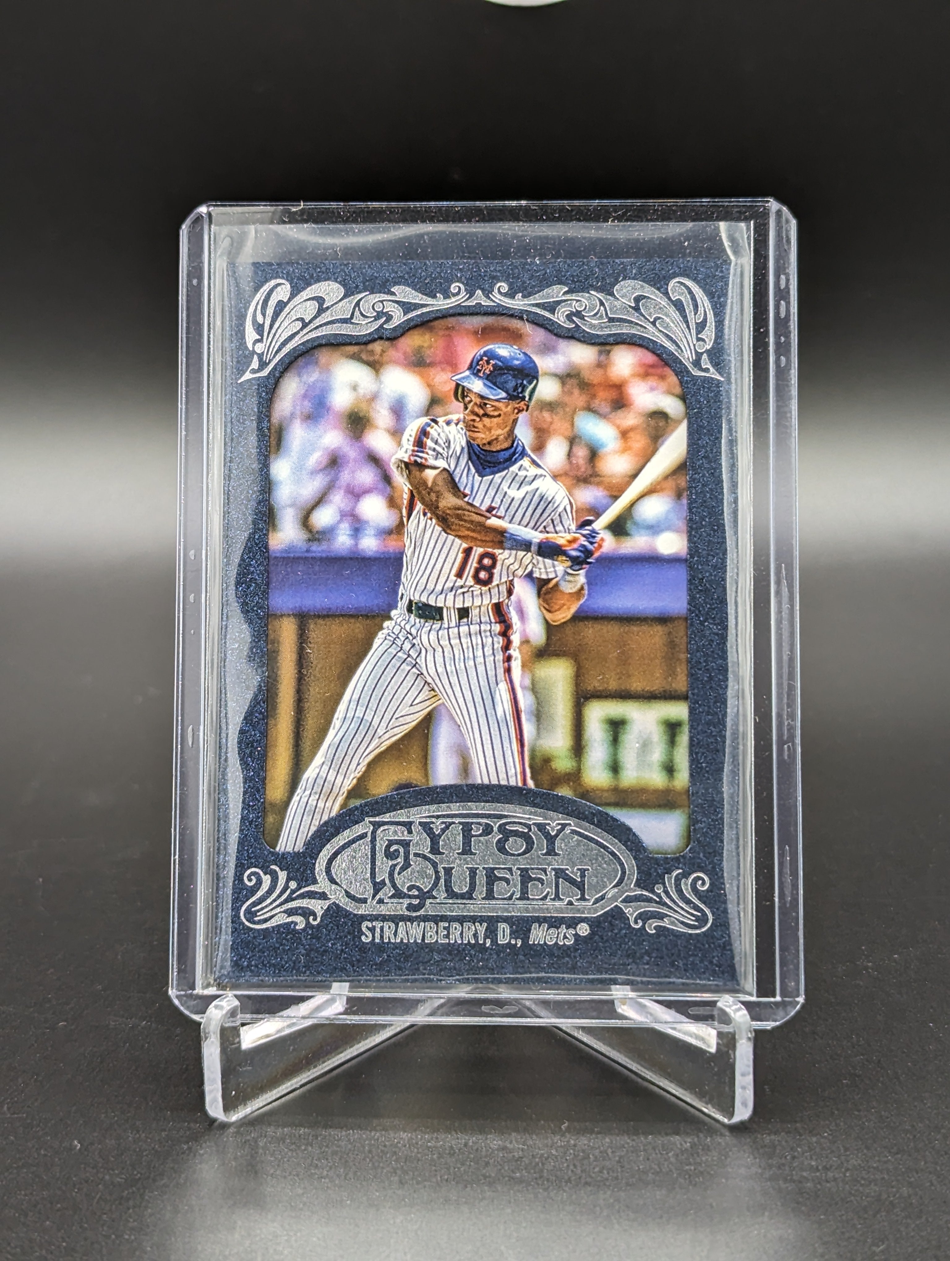 2012 Topps Gypsy Queen Blue Border #245 Darryl Strawberry #/599 Mets