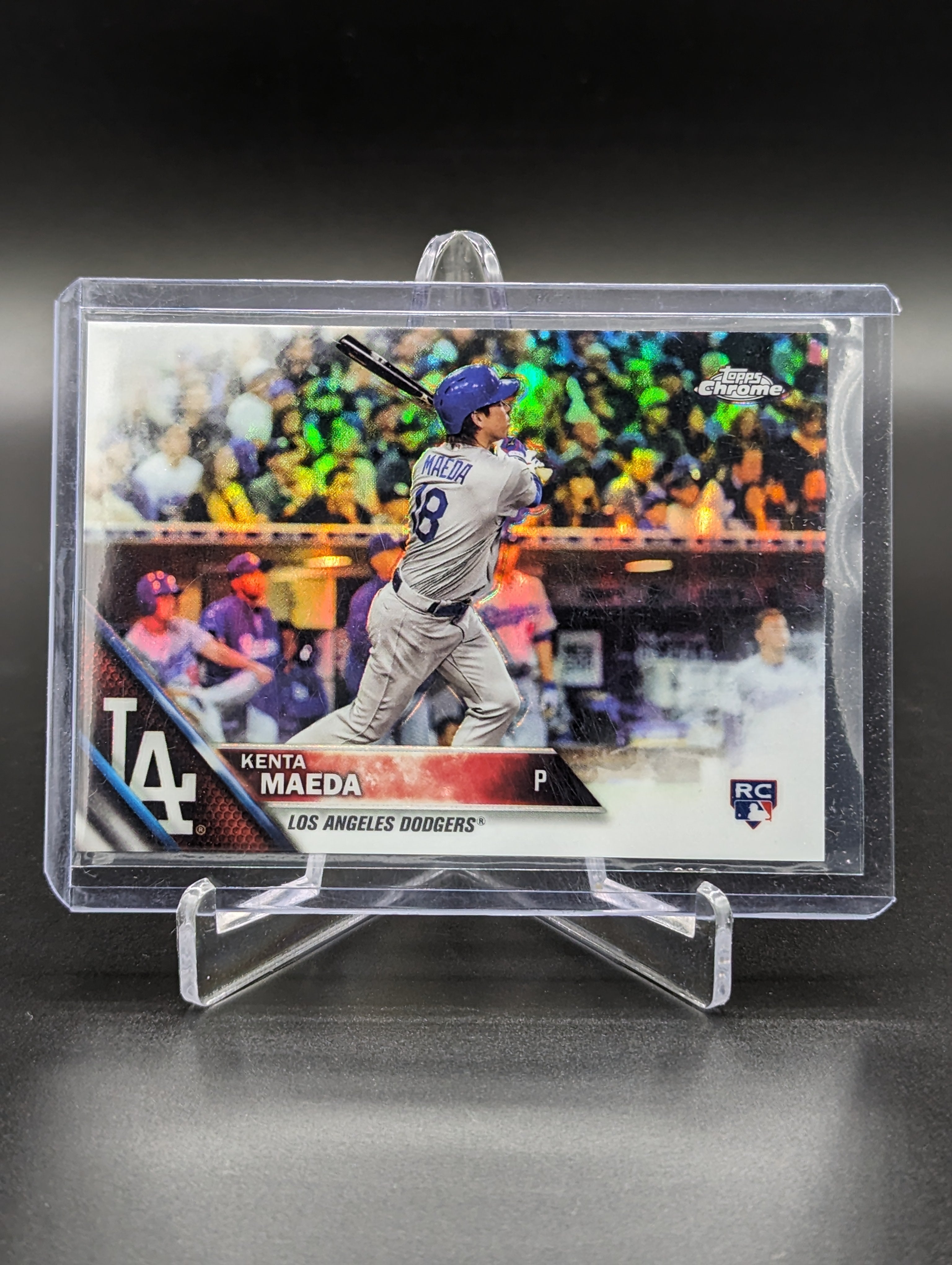 2016 Topps Chrome Refractor SP Photo Variation #92 Kenta Maeda RC Dodgers