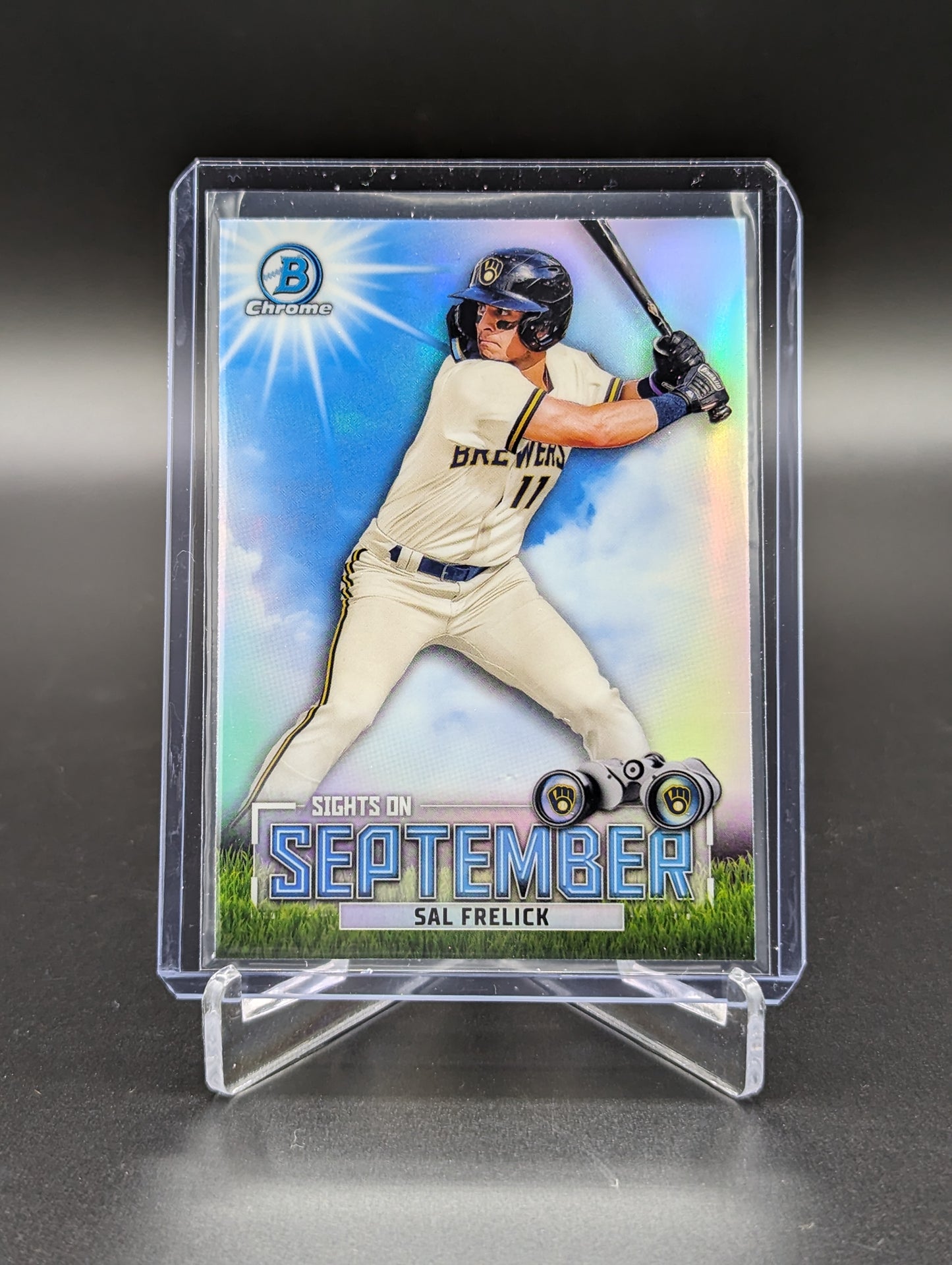 2023 Bowman Chrome Sights On September #SOS-12 Sal Frelick Brewers