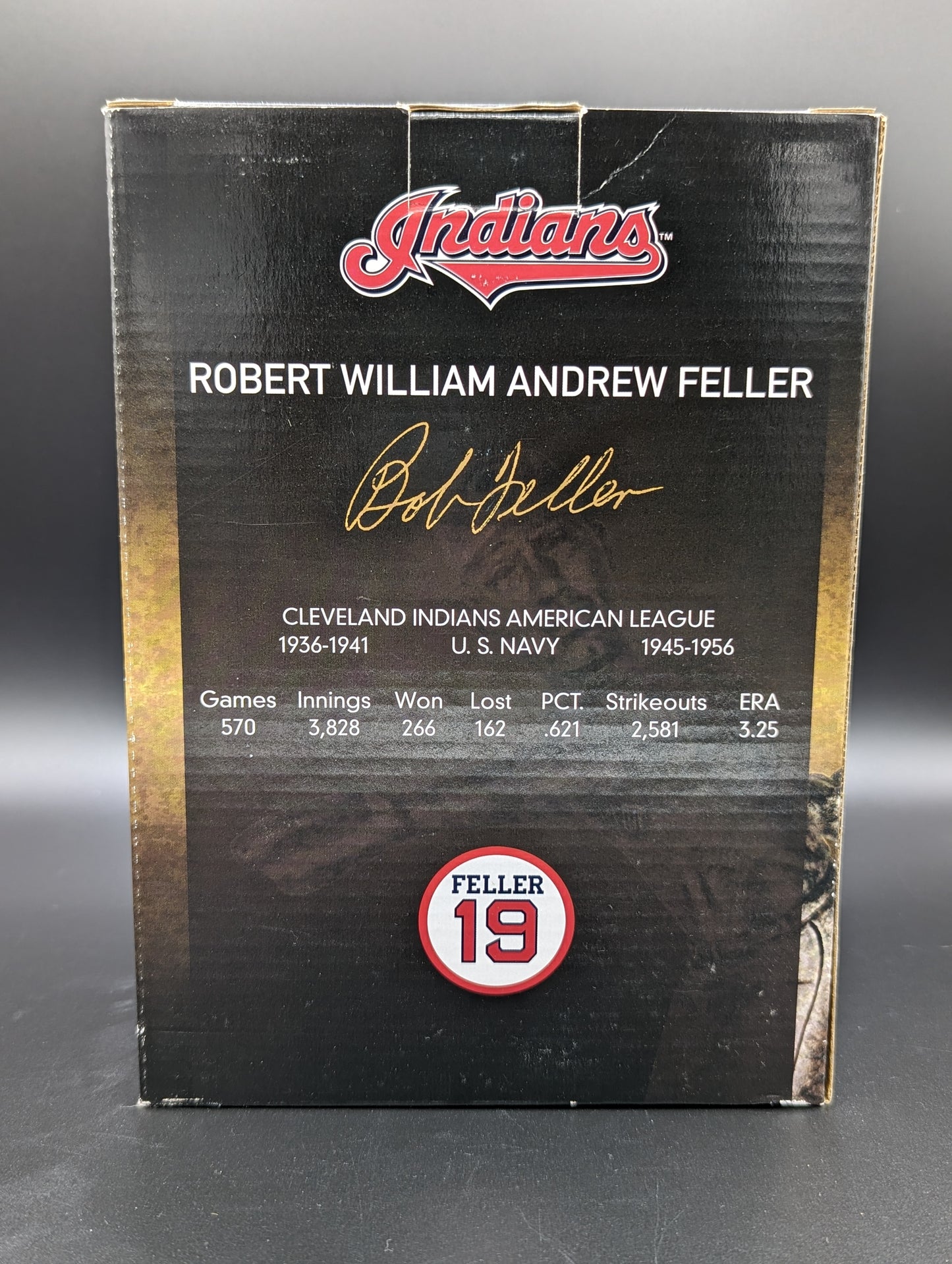 Cleveland Indians Stadium Giveaway SGA Bob Feller Statue New In Box