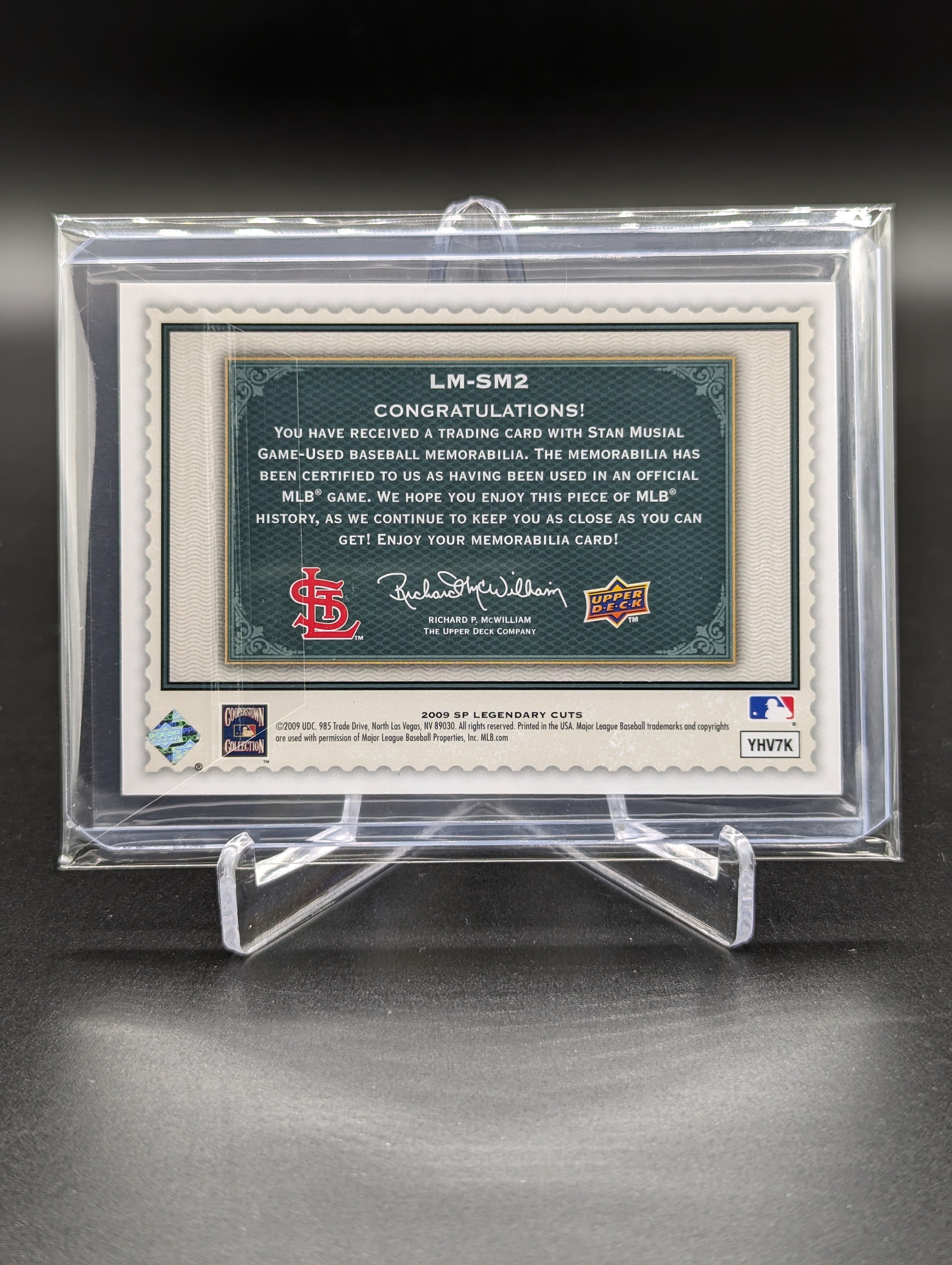 2009 SP Legendary Game Used #LM-SM2 Stan Musial #/88 Cardinals