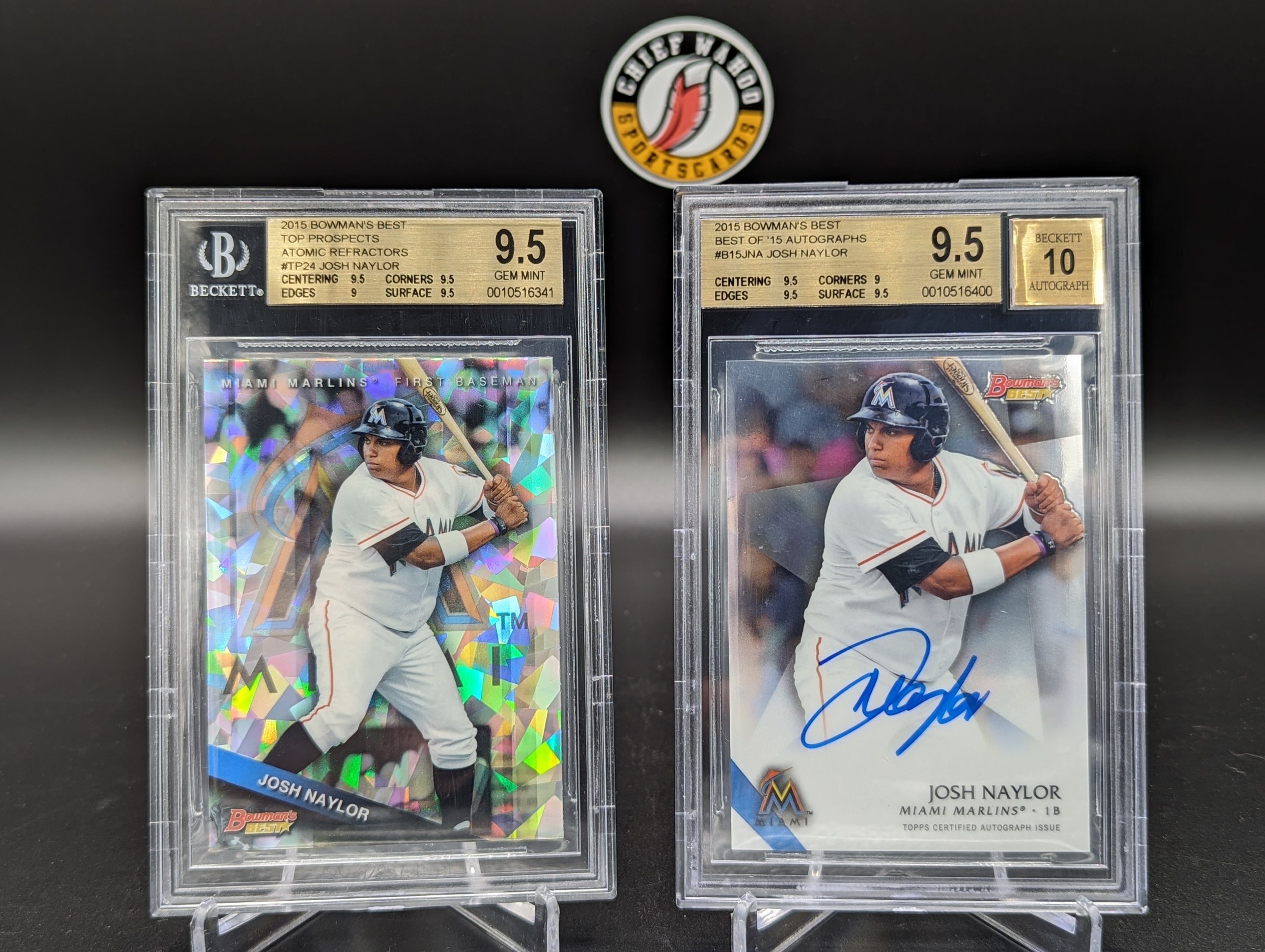 2015 Bowman's Best Josh Naylor BGS 9.5 Marlins Guardians