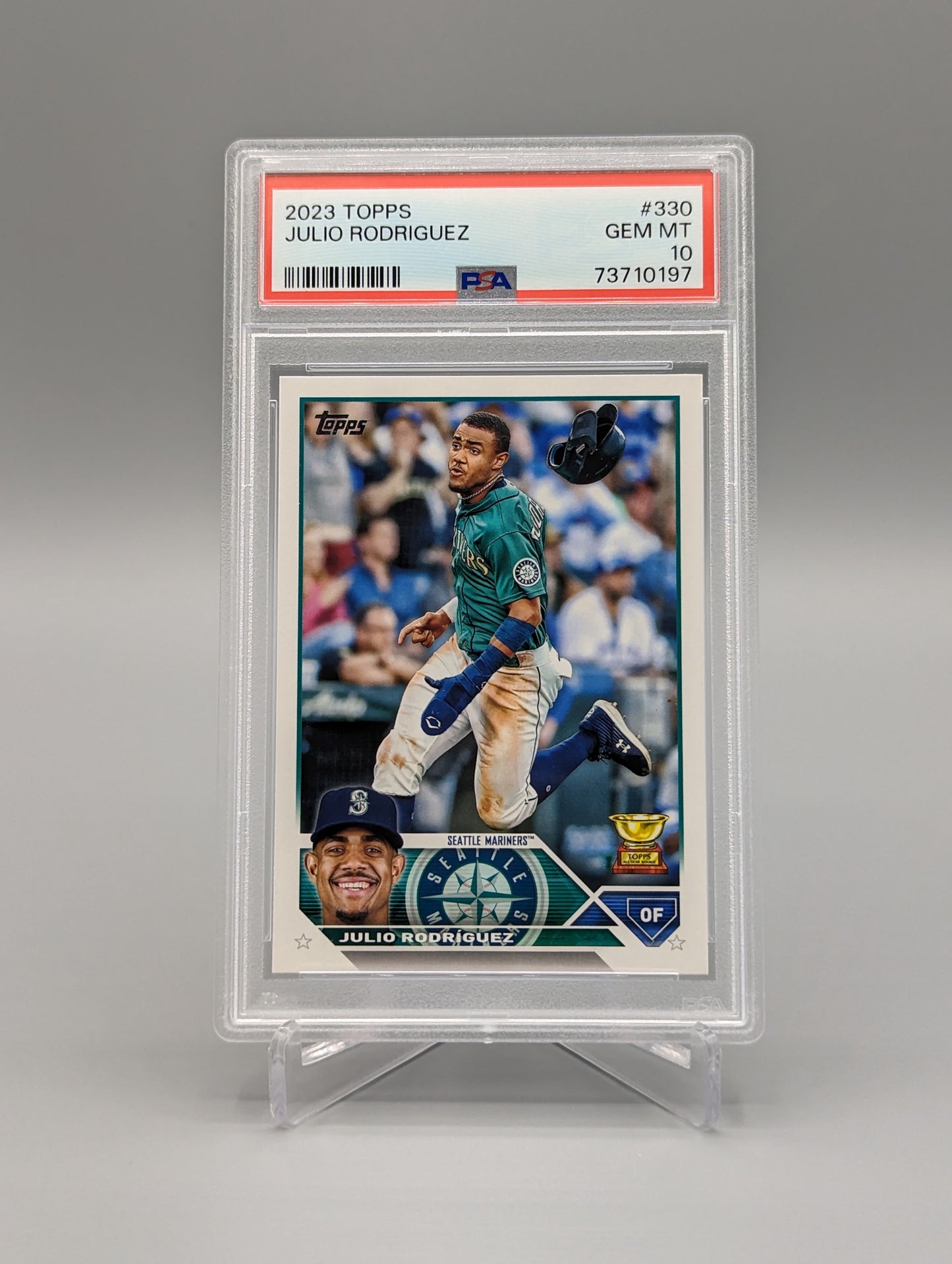2023 Topps #330 Julio Rodriguez RC Cup Mariners PSA 10